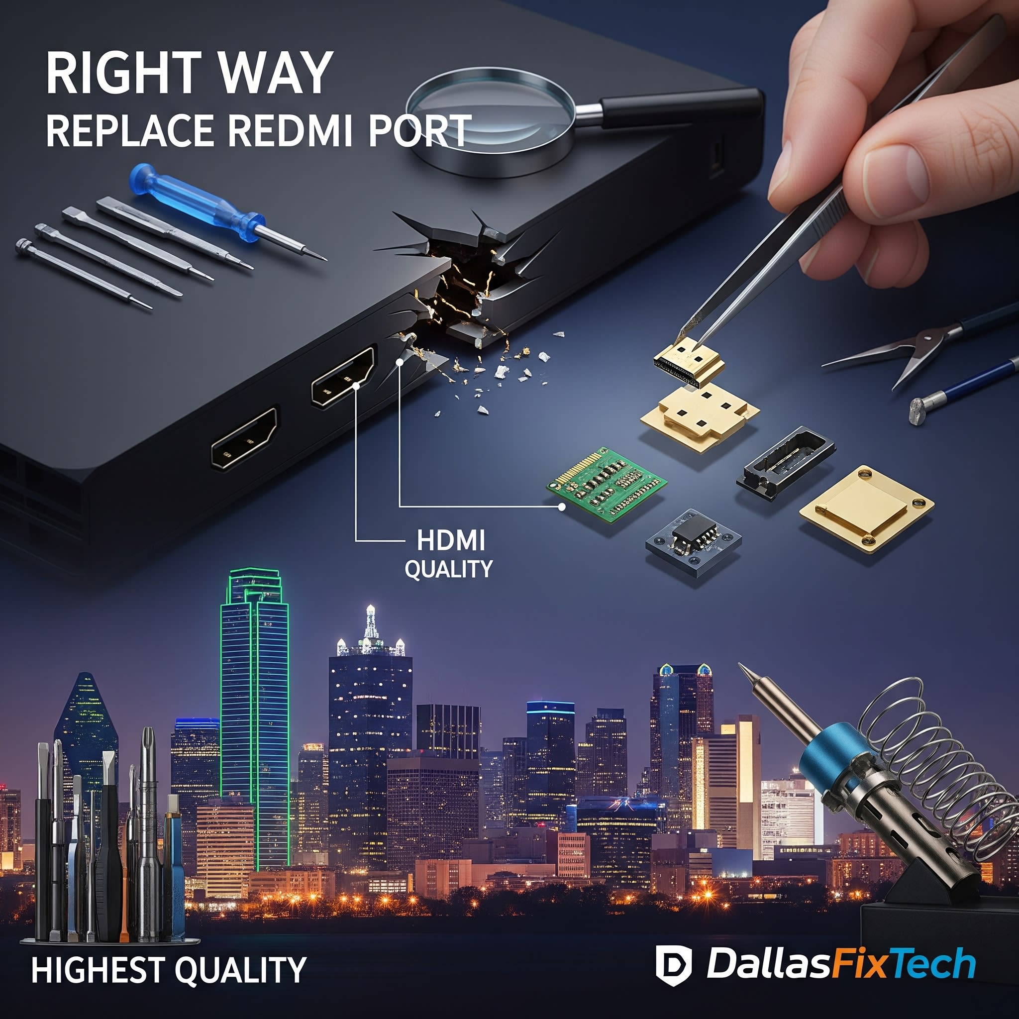 The Right Way to Replace a Damaged HDMI Port – DallasFixTech Guide in Dallas, TX