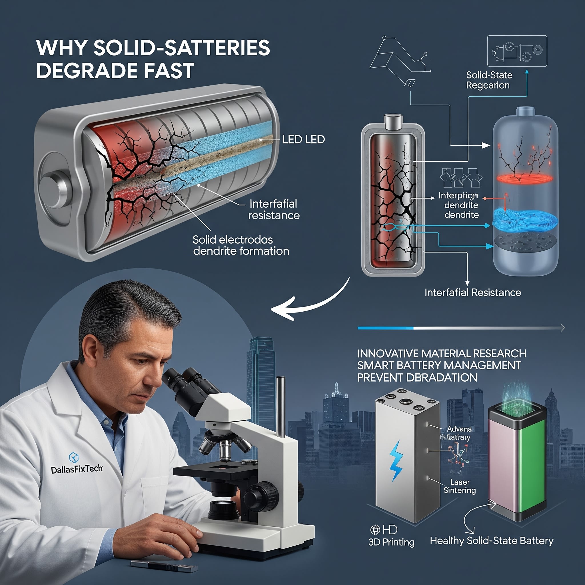 Why Solid-State Batteries Degrade Fast: DallasFixTech’s Insights & Emerging Solutions for Dallas, TX