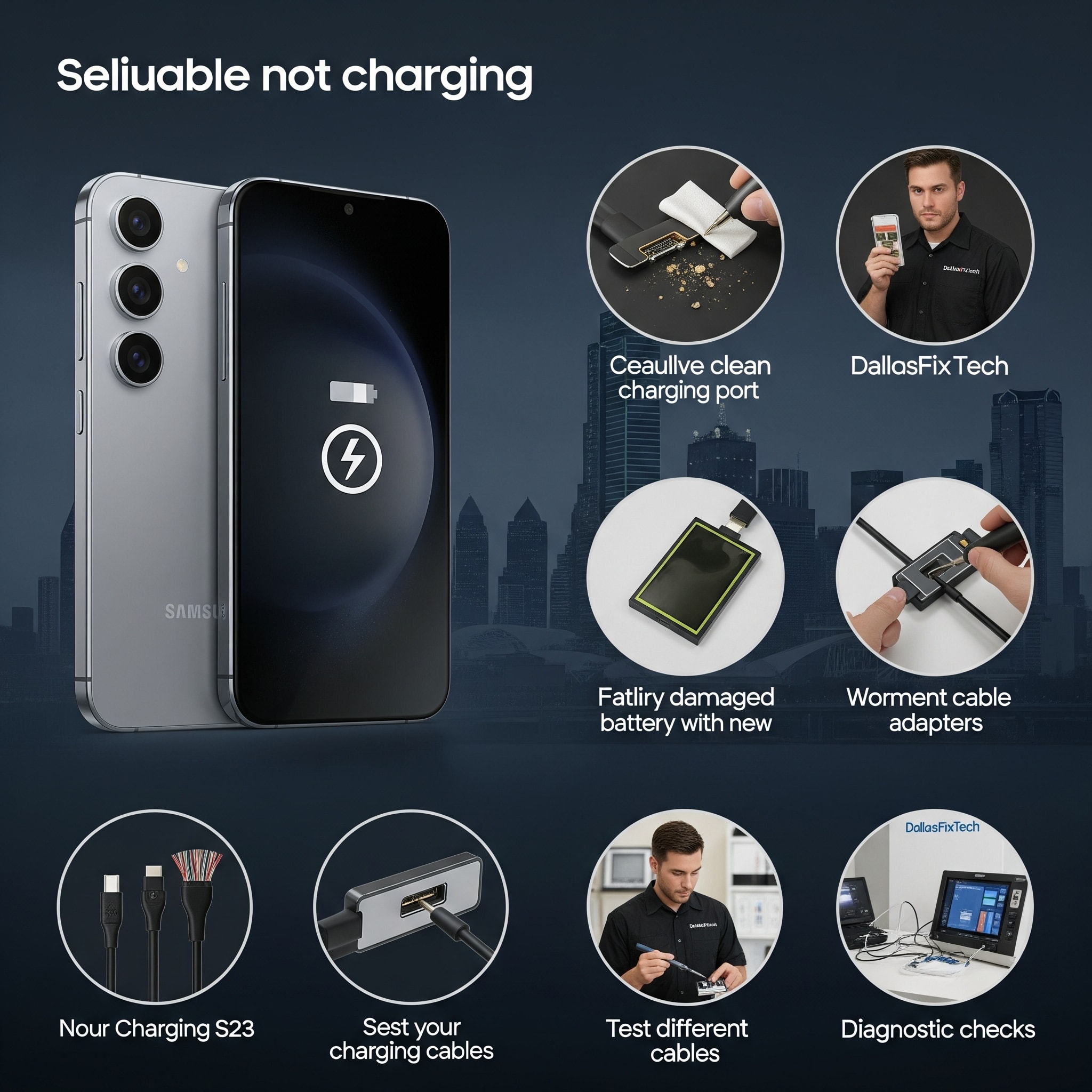 Fix Samsung Galaxy Phone Not Charging: DallasFixTech's Charging Port & Battery Solutions in Dallas, TX