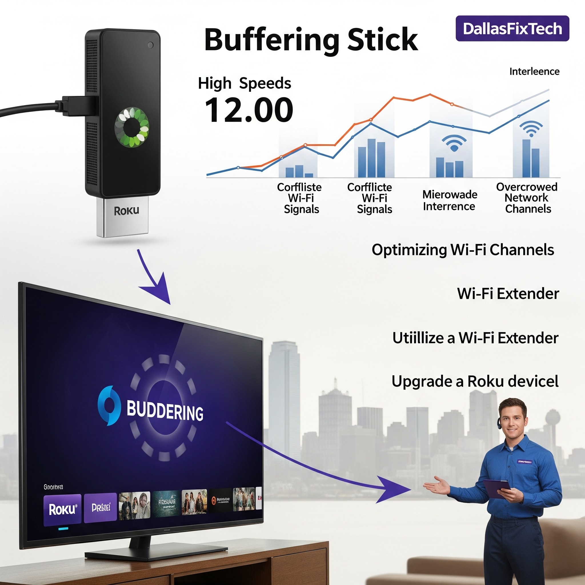 Why Your Roku Stick Buffers (Even With Fast Internet): DallasFixTech’s Solutions for Dallas Streamers