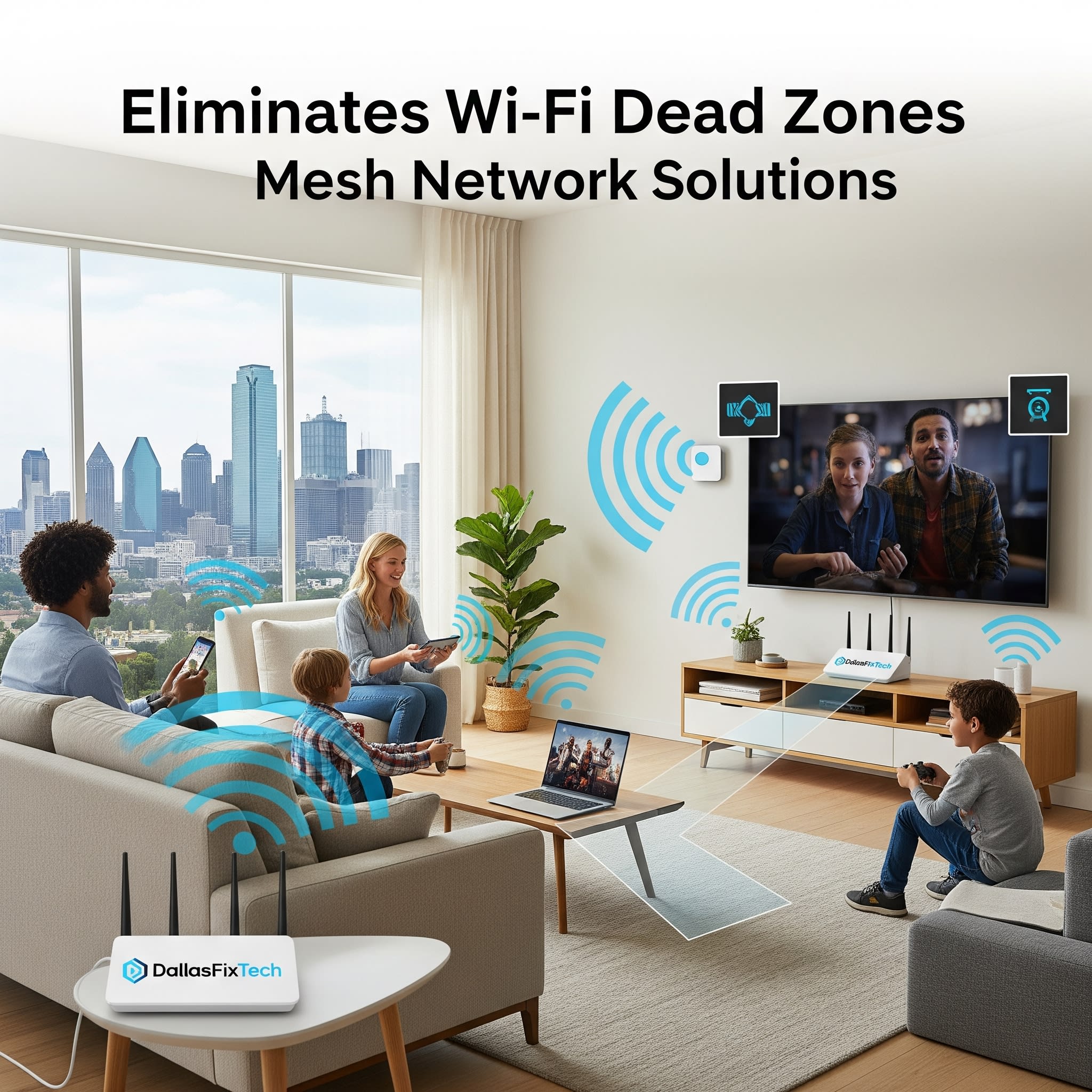 Eliminate Wi-Fi Dead Zones with DallasFixTech’s Mesh Network Solutions in Dallas, TX