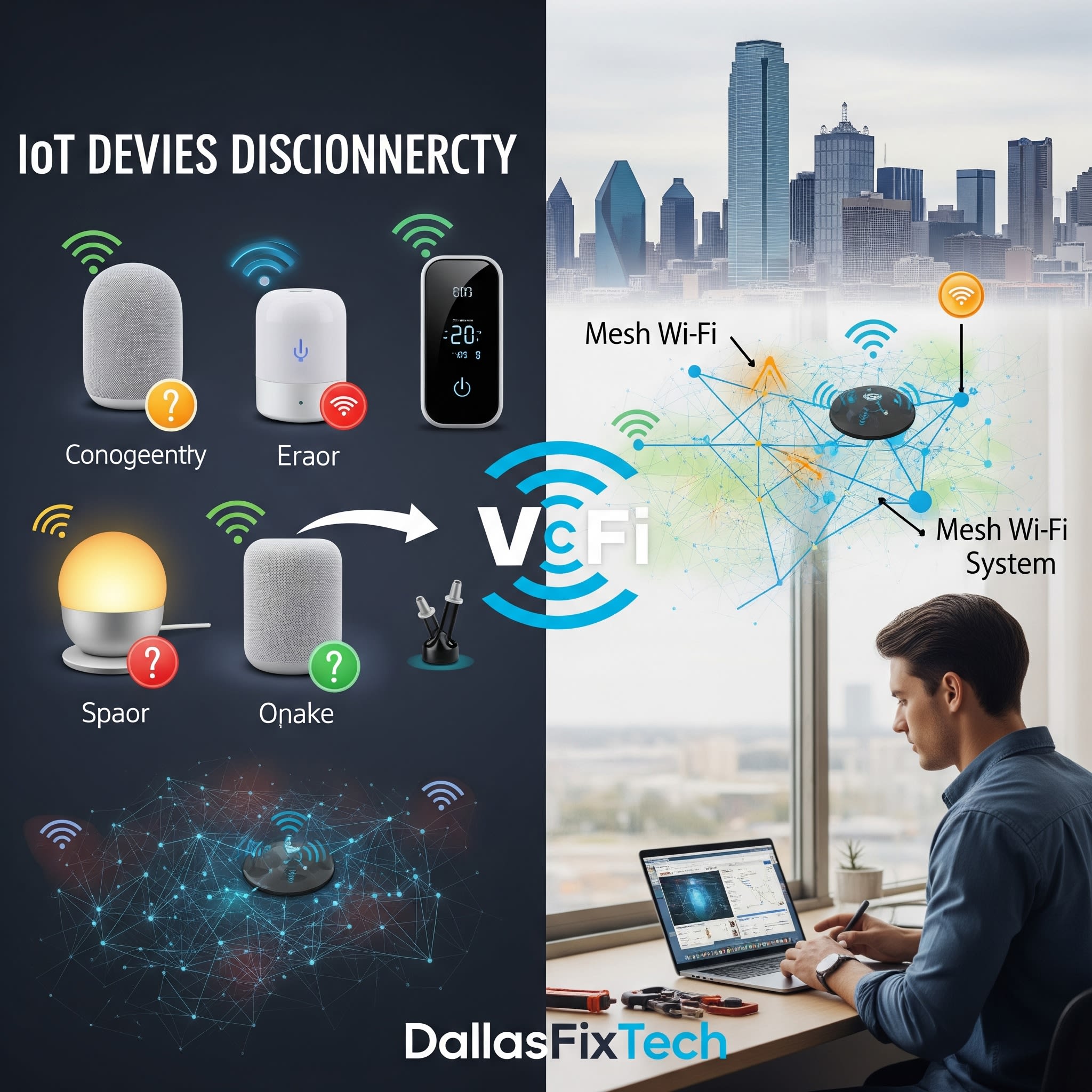 Why Your IoT Devices Keep Disconnecting: Mesh Wi-Fi & Network Fixes by DallasFixTech