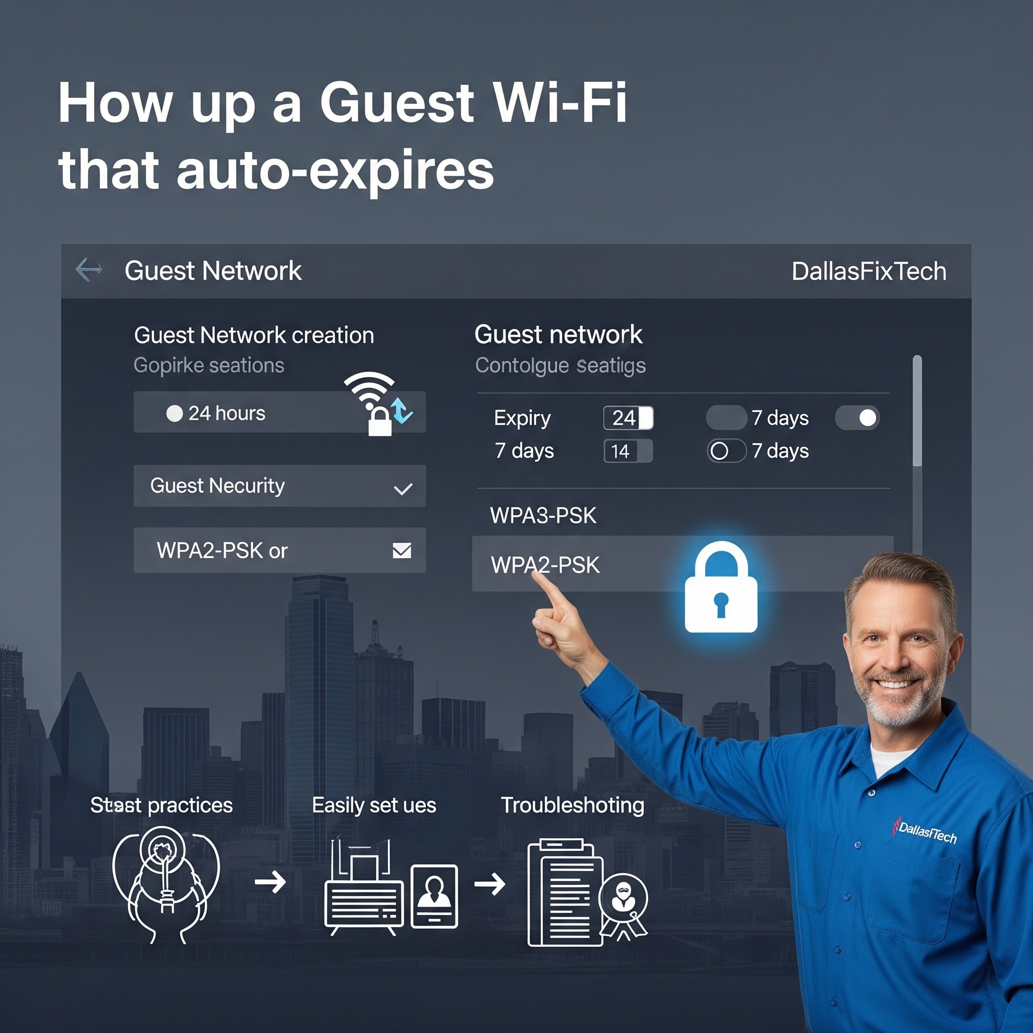 How to Set Up a Guest Wi-Fi Network That Auto-Expires in Dallas, TX: DallasFixTech’s Security Guide