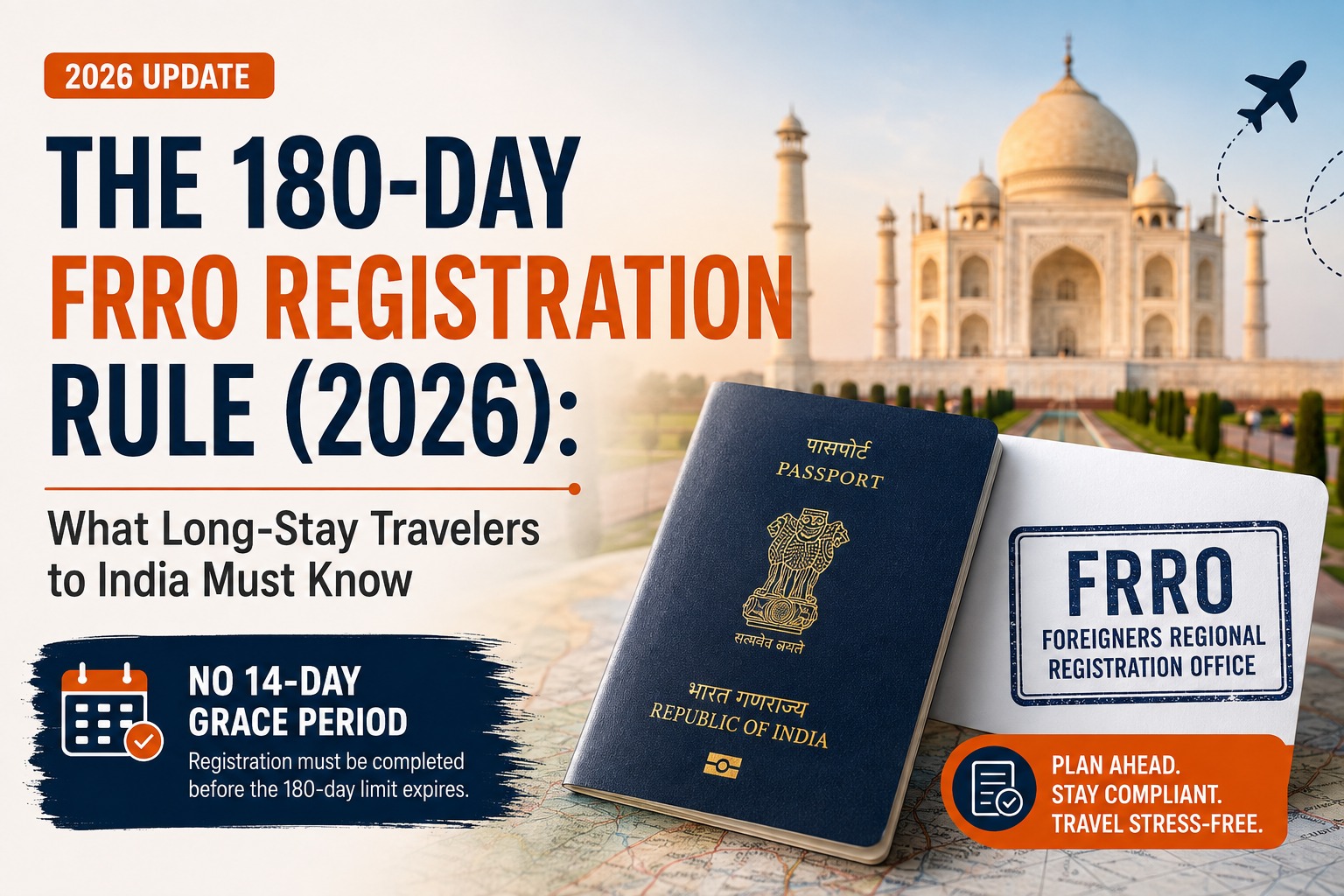 FRRO registration for US citizens, India business visa long stay, OCI long stay India rules, India 180 day rule Americans