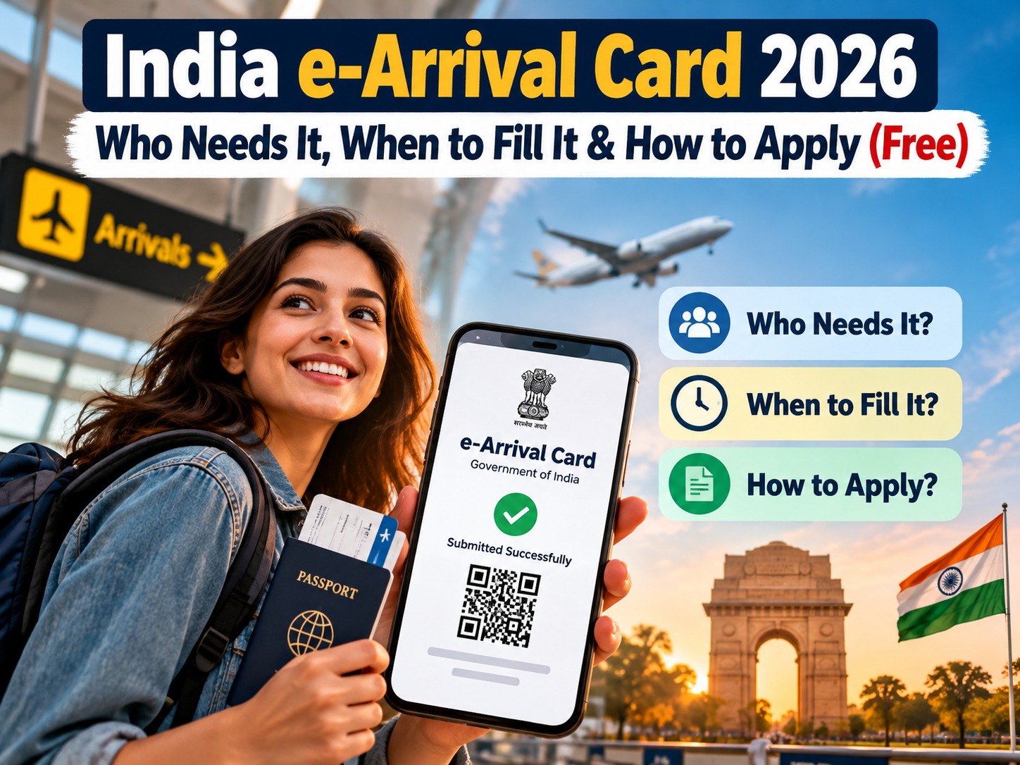 India e-Arrival Card, India arrival card 2026, e-Arrival Card 72 hours, Su-Swagatam app, India e-Arrival Card OCI, is India e-Arrival Card free