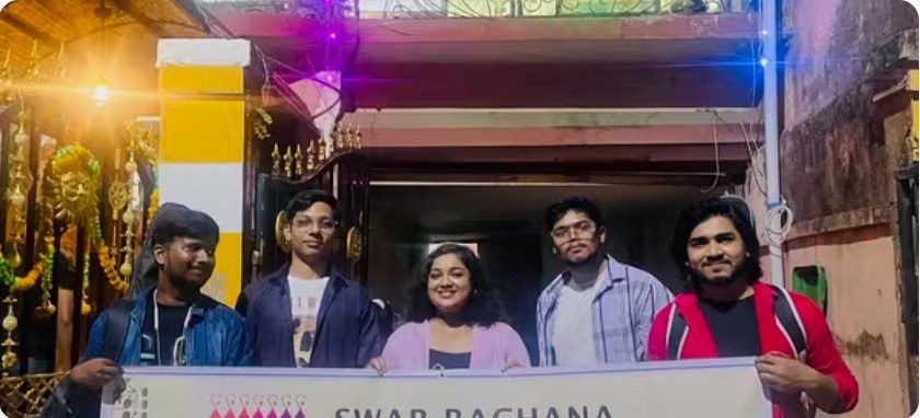 Swar Rachana Academy team at the Rupvan Old-Age Home branch opening