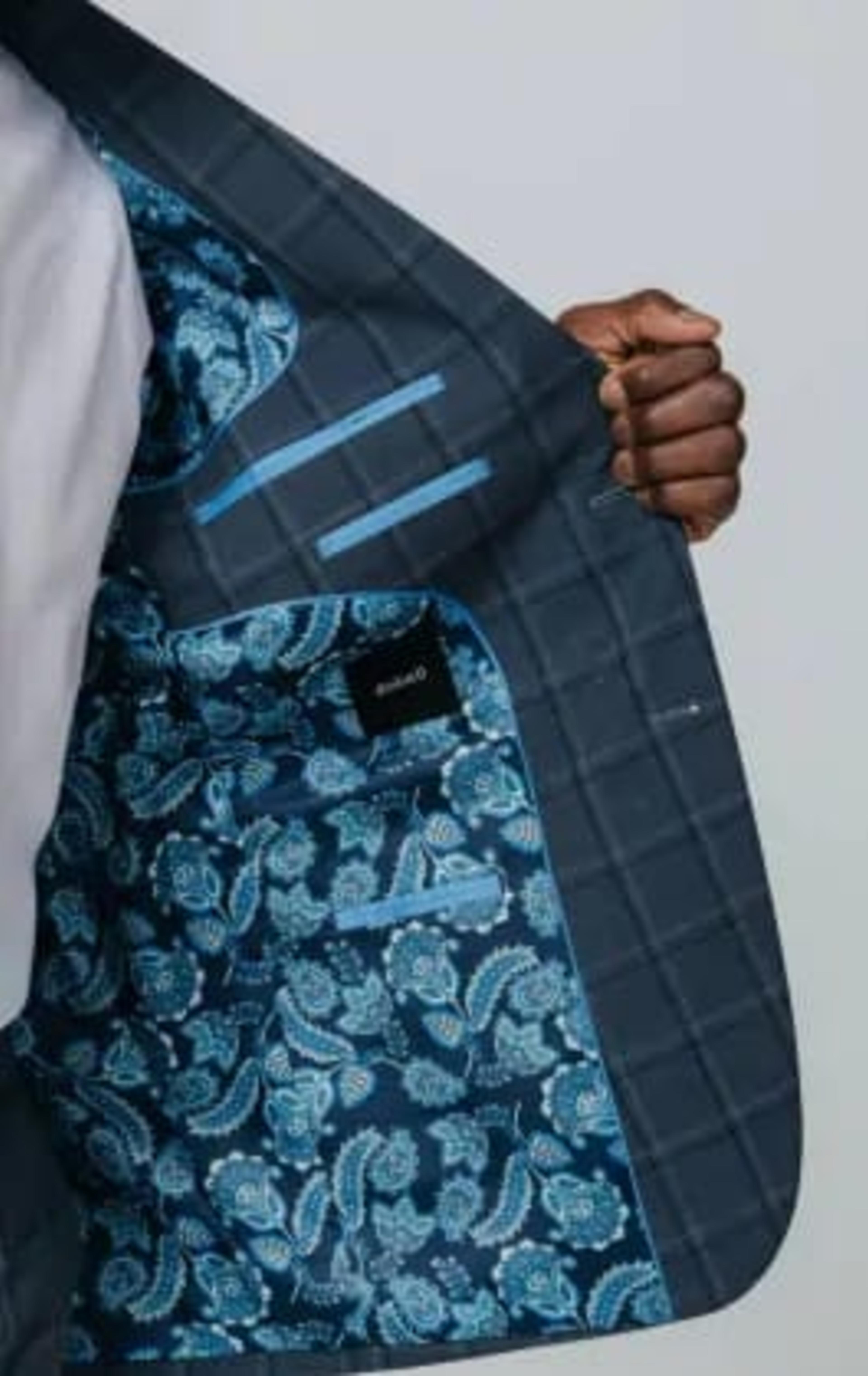 Blue Bold Windowpane Check Suit thumbnail 6