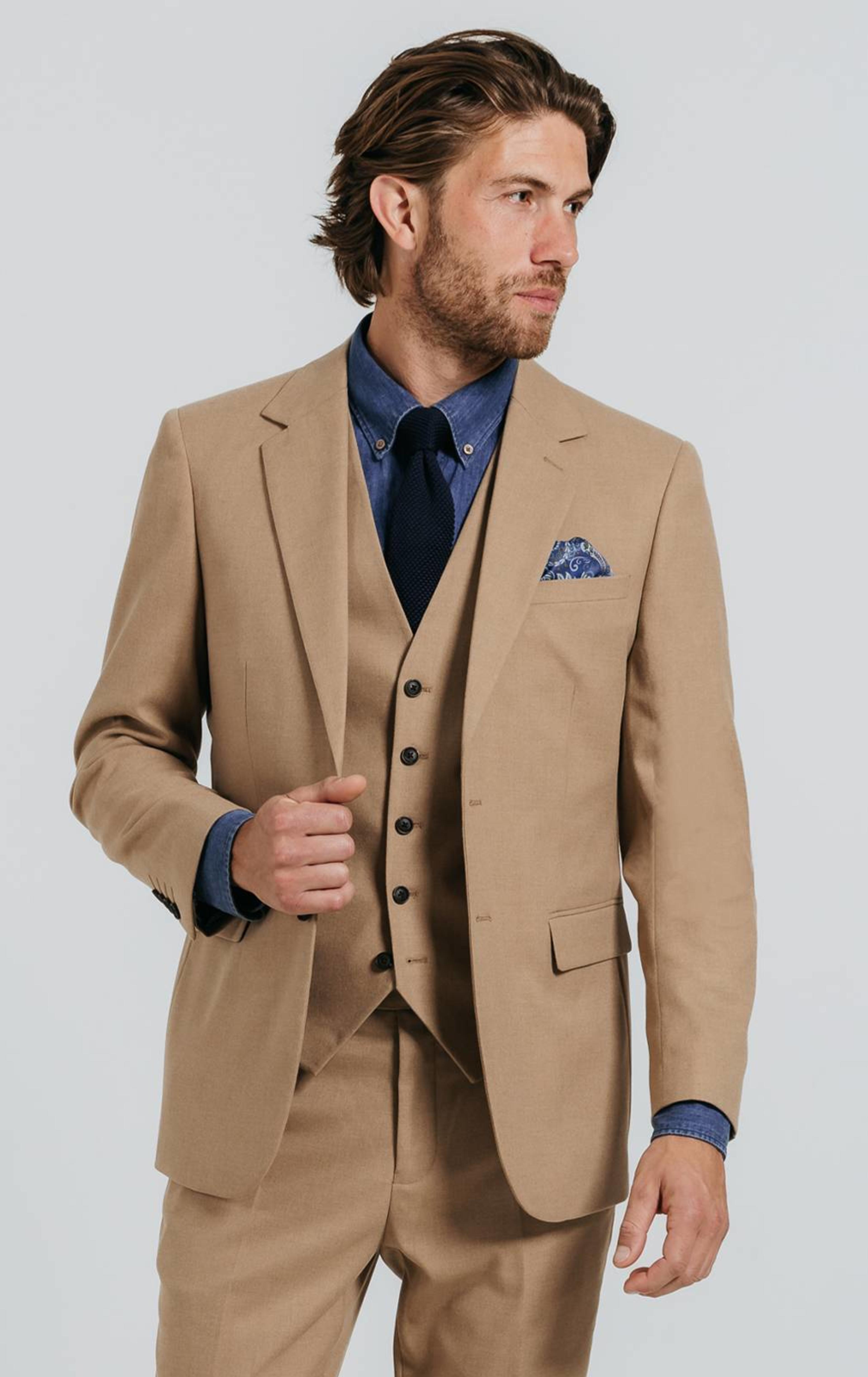 Camel Twill 3 Piece Suit primary image