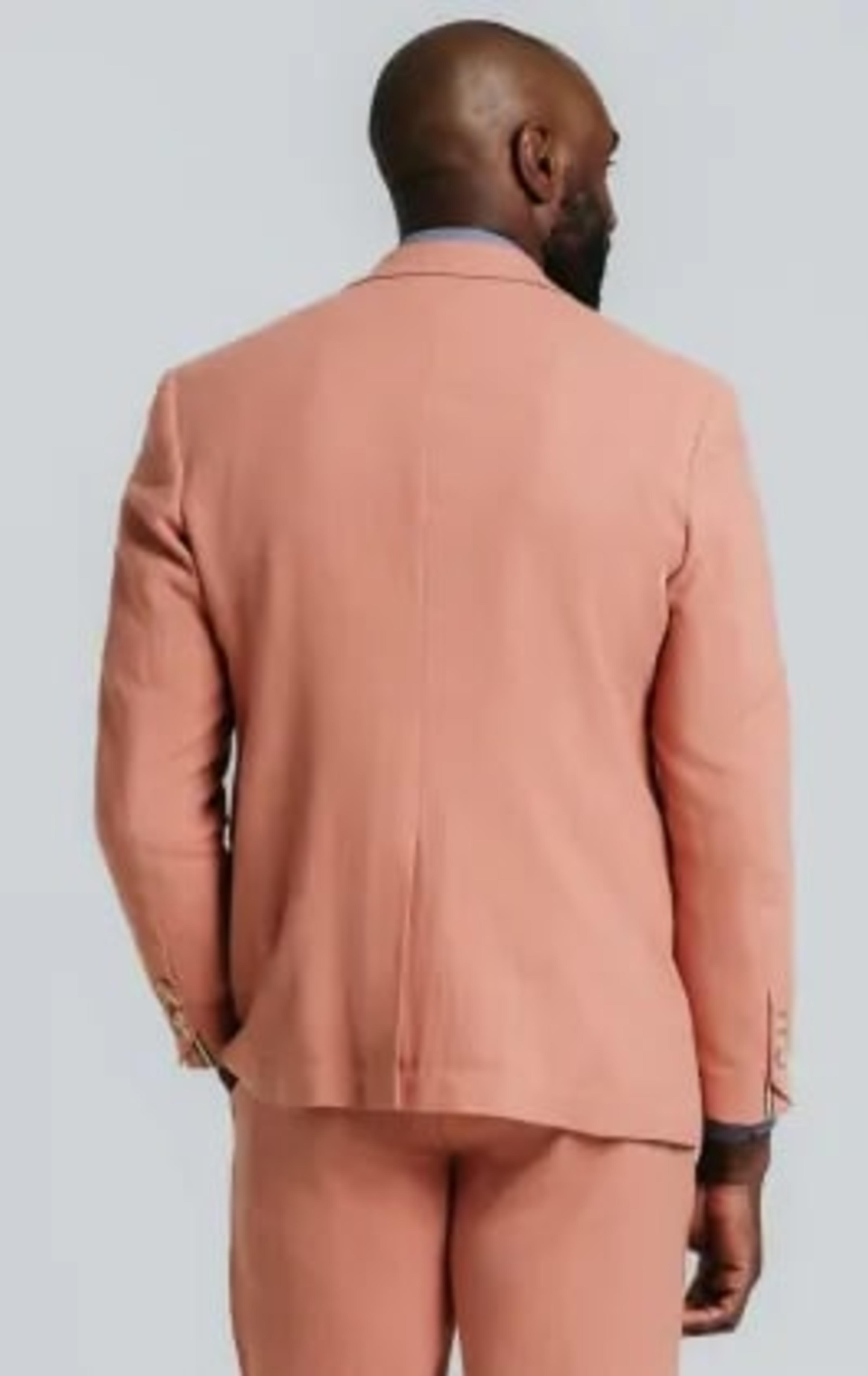 Coral Linen Twill Casual Suit thumbnail 4