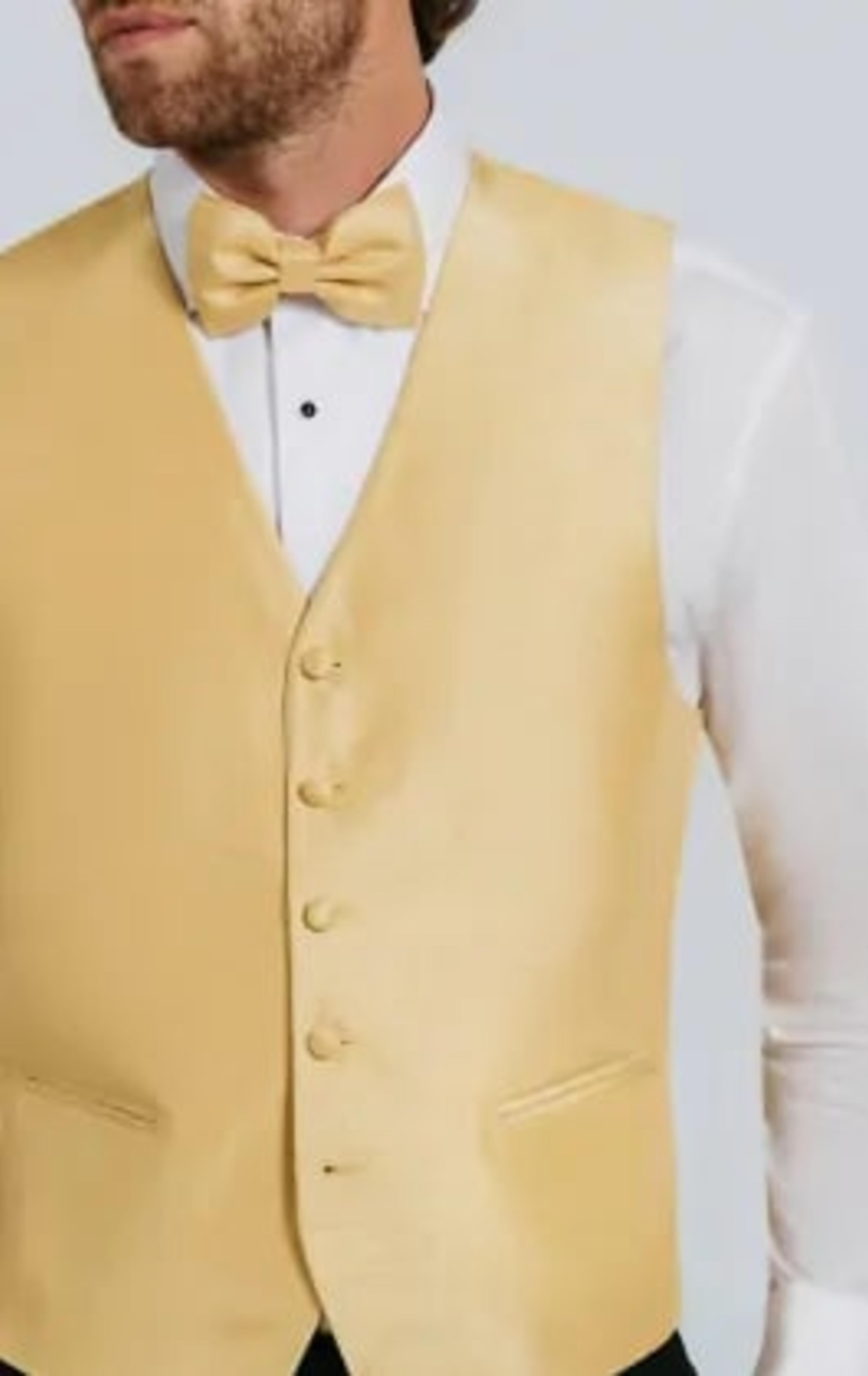 Dark Gold Dupion Waistcoat thumbnail 3