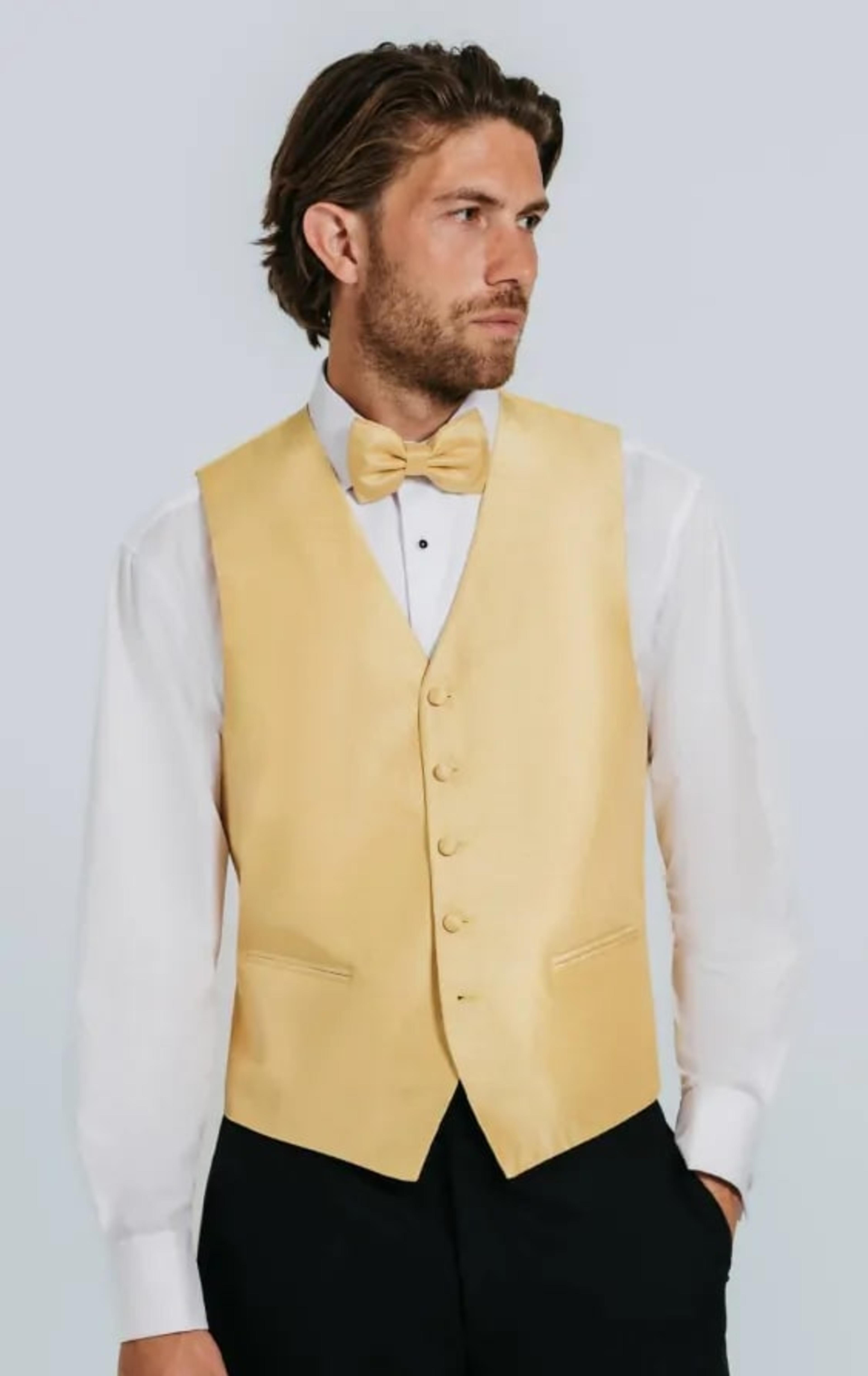 Dark Gold Dupion Waistcoat thumbnail 5