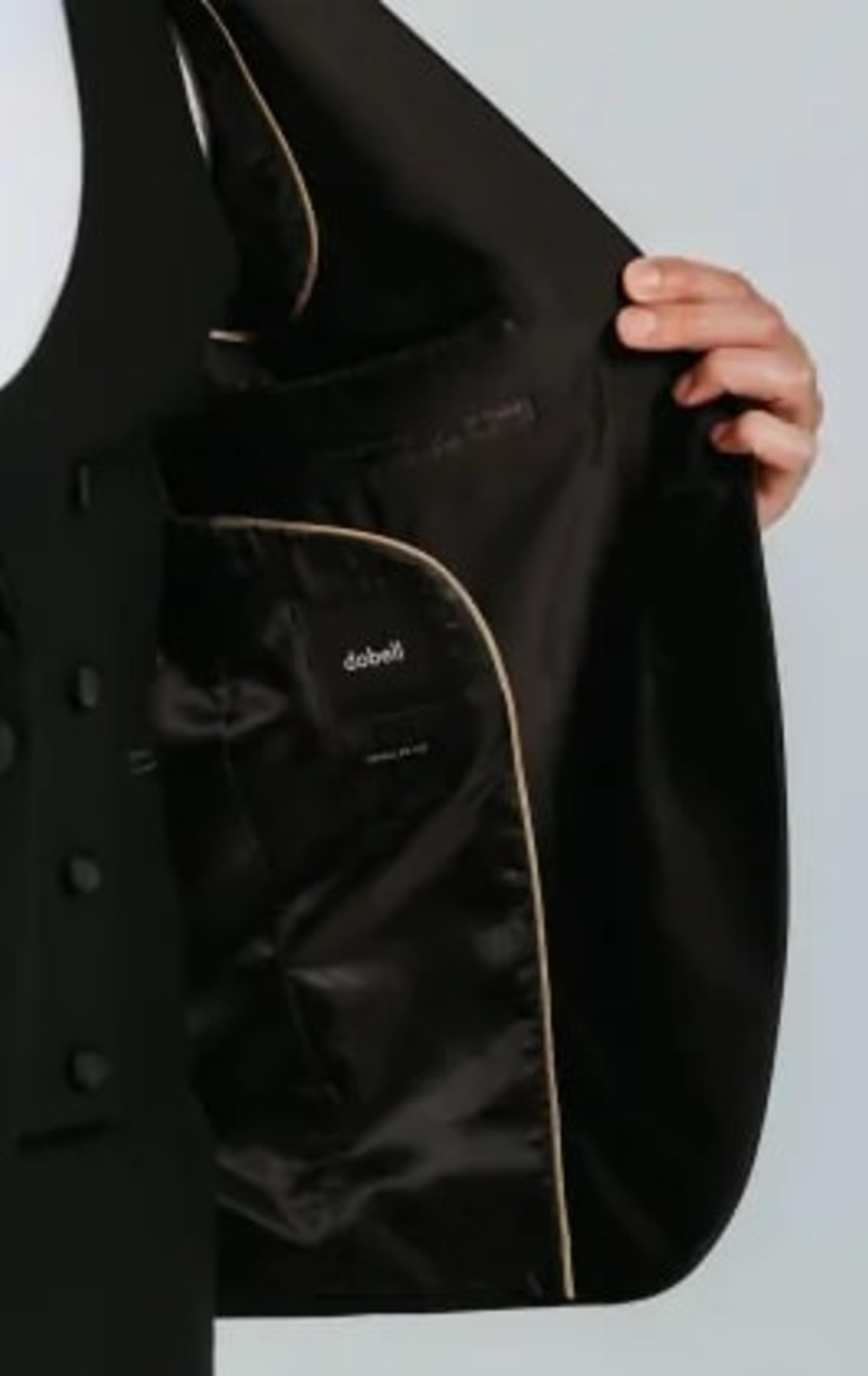 Dobell Black Dinner Jacket with Notch Lapel thumbnail 6