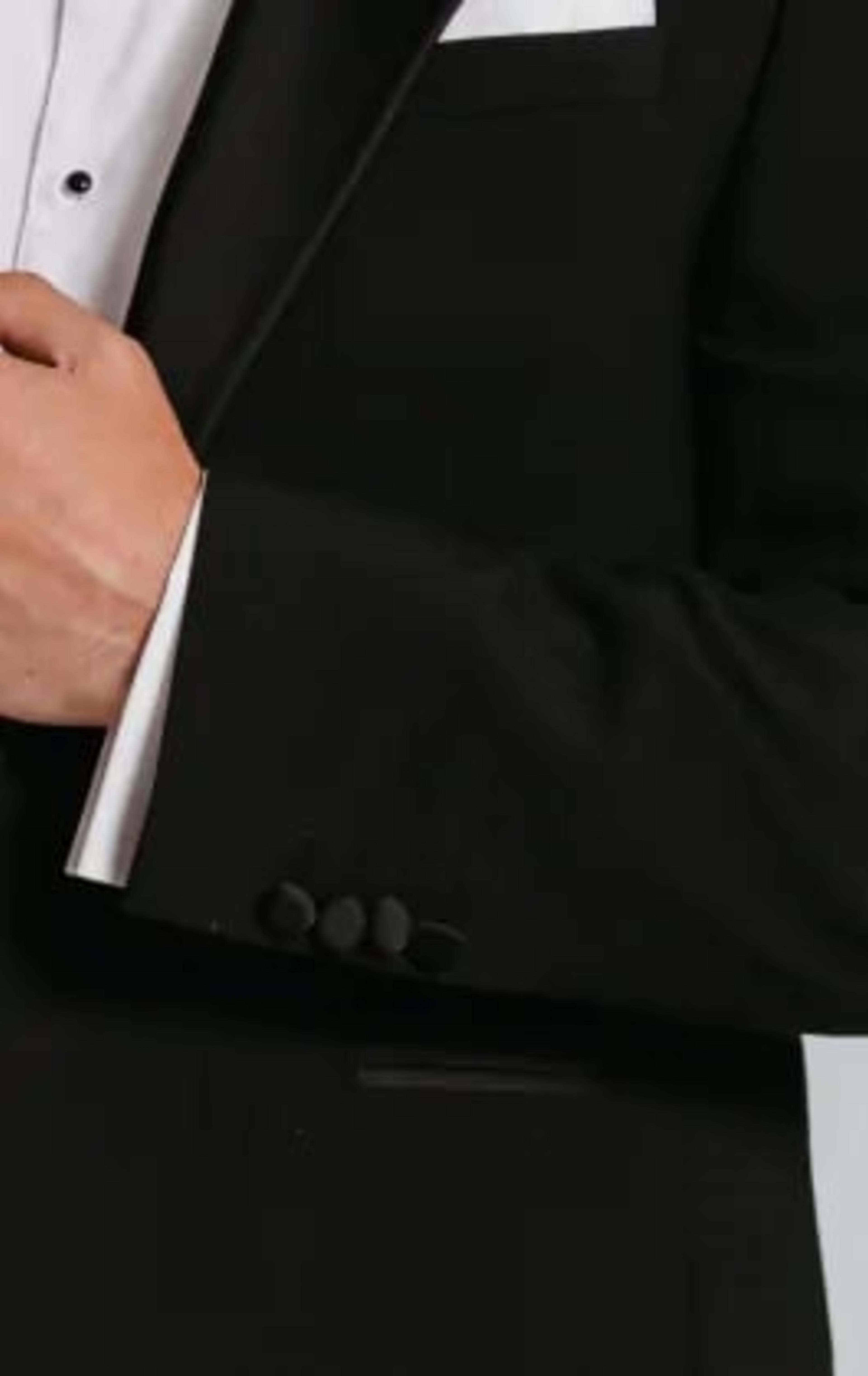 Dobell Black Tuxedo with Peak Lapel thumbnail 5