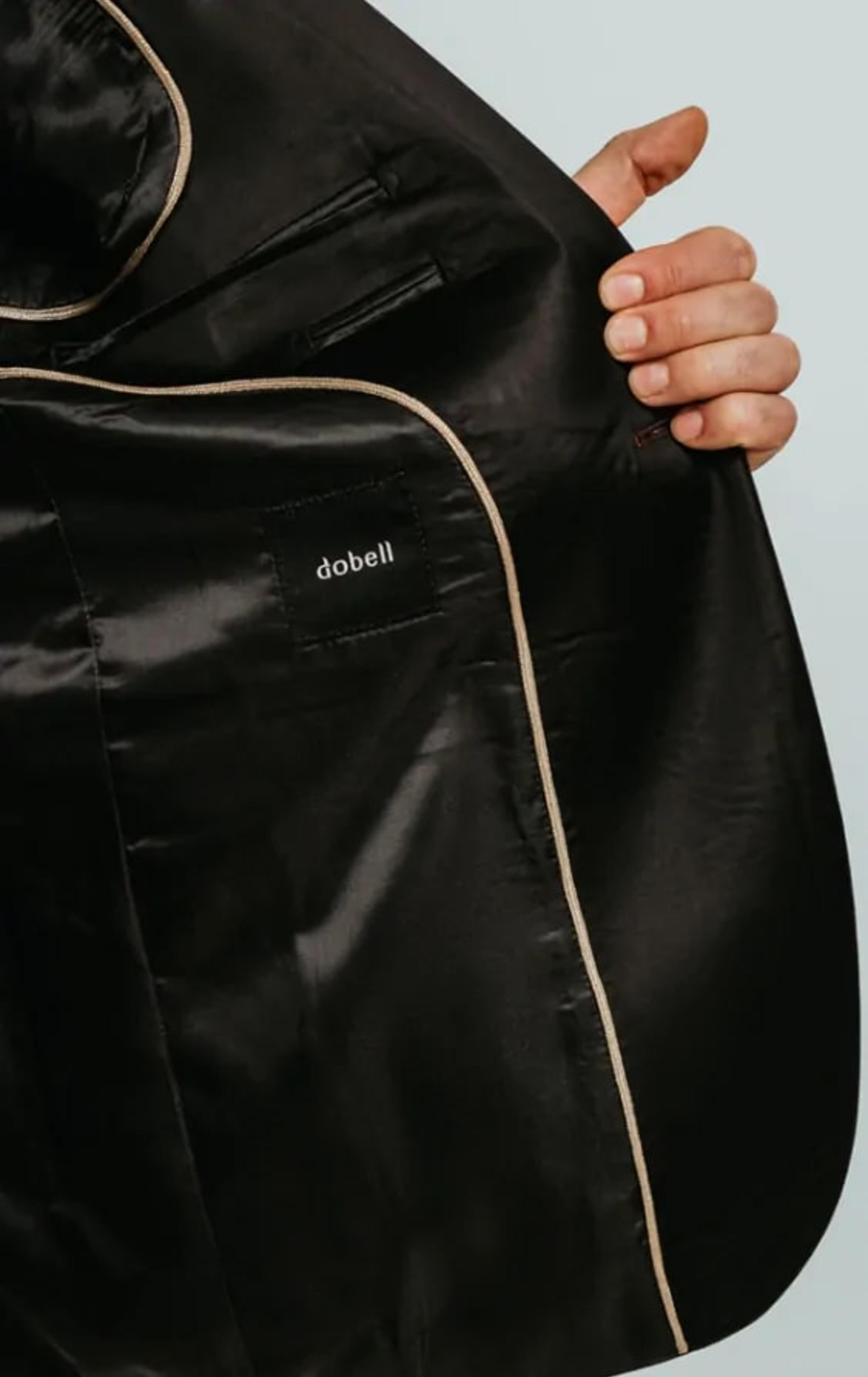 Dobell Burgundy Tuxedo with Peak Lapel & Black Trousers thumbnail 7