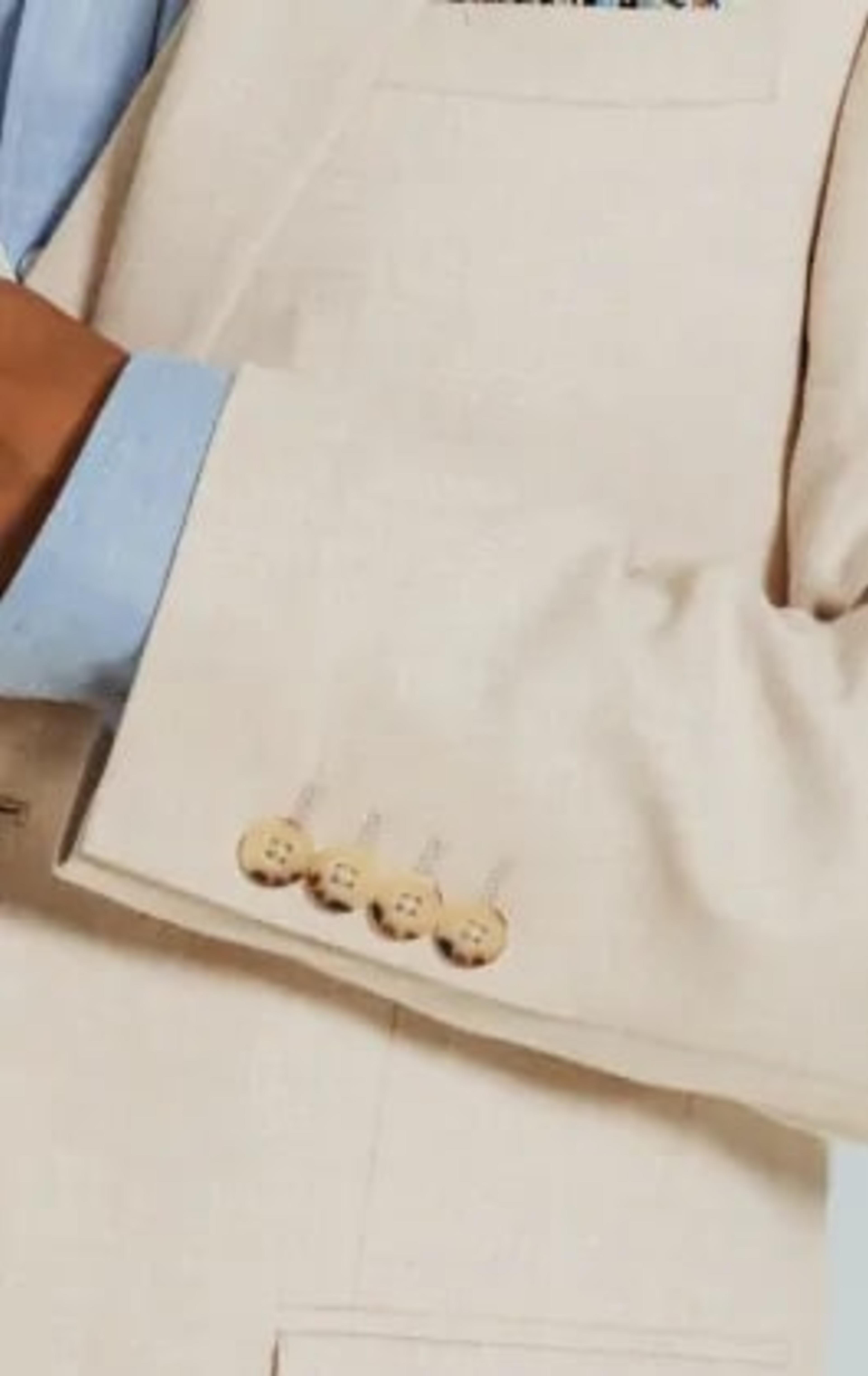 Dobell Cream Linen Suit thumbnail 5