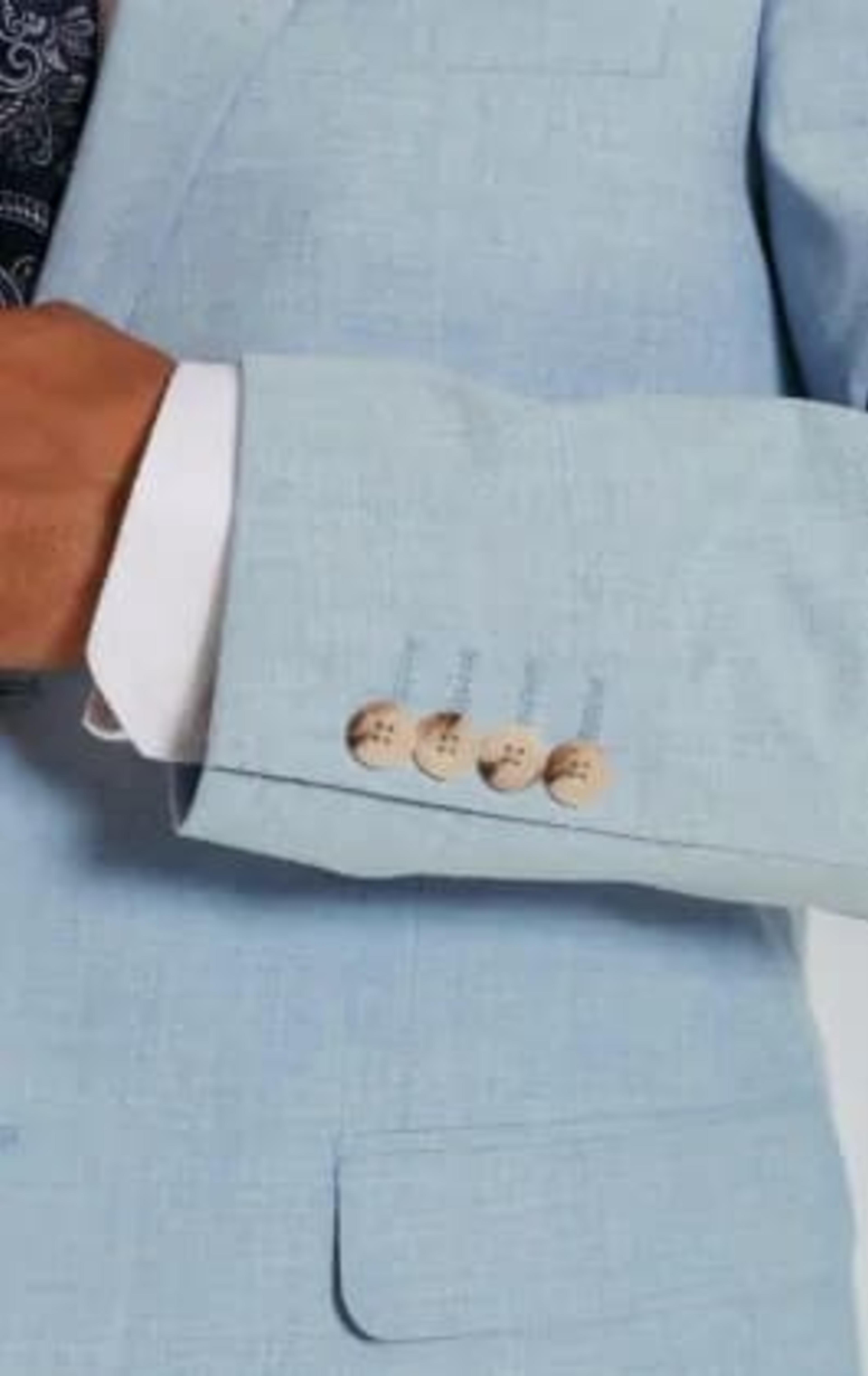 Dobell Light Blue Suit with Peak Lapel thumbnail 5