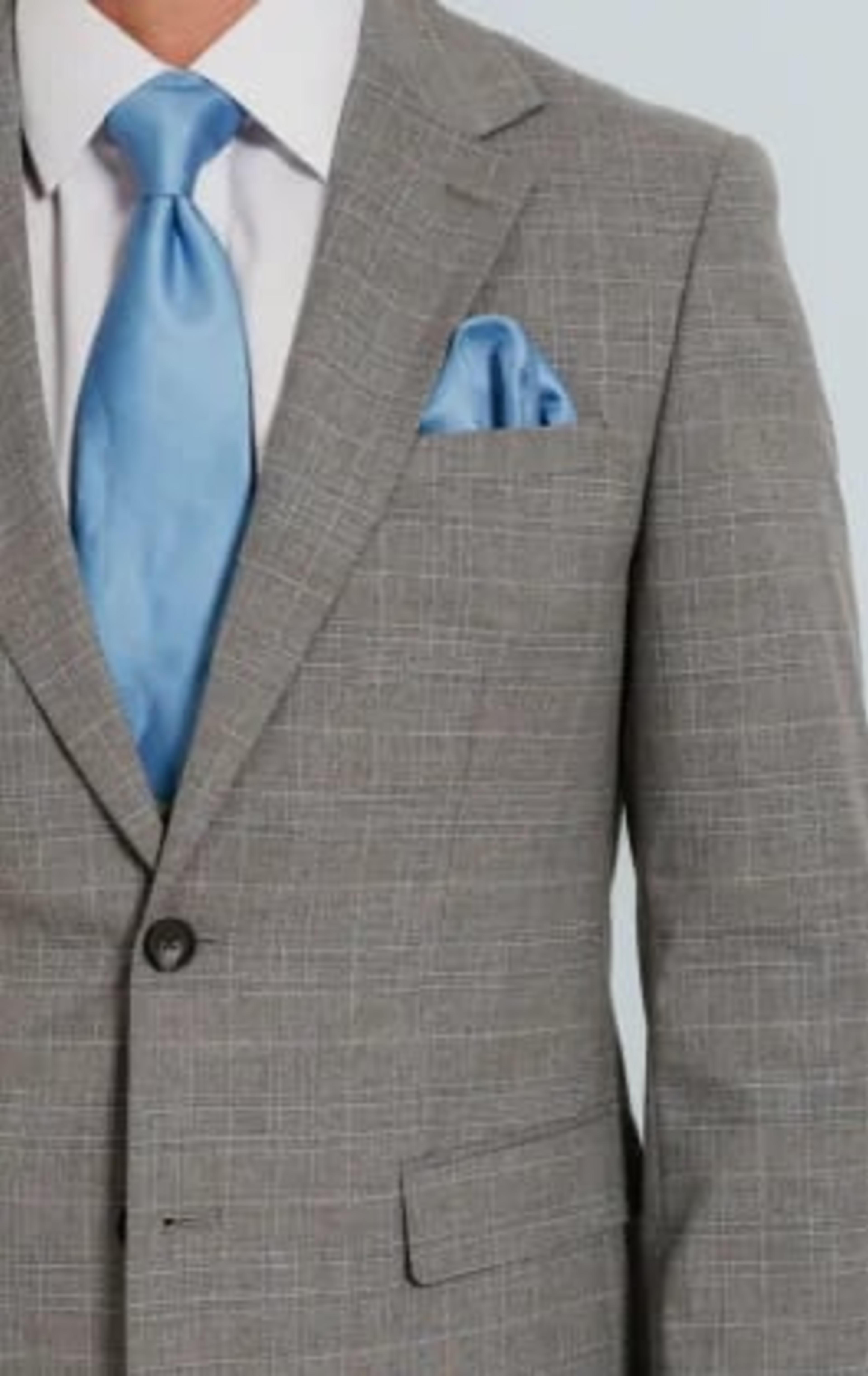 Dobell Light Grey Check 3 Piece Suit thumbnail 5
