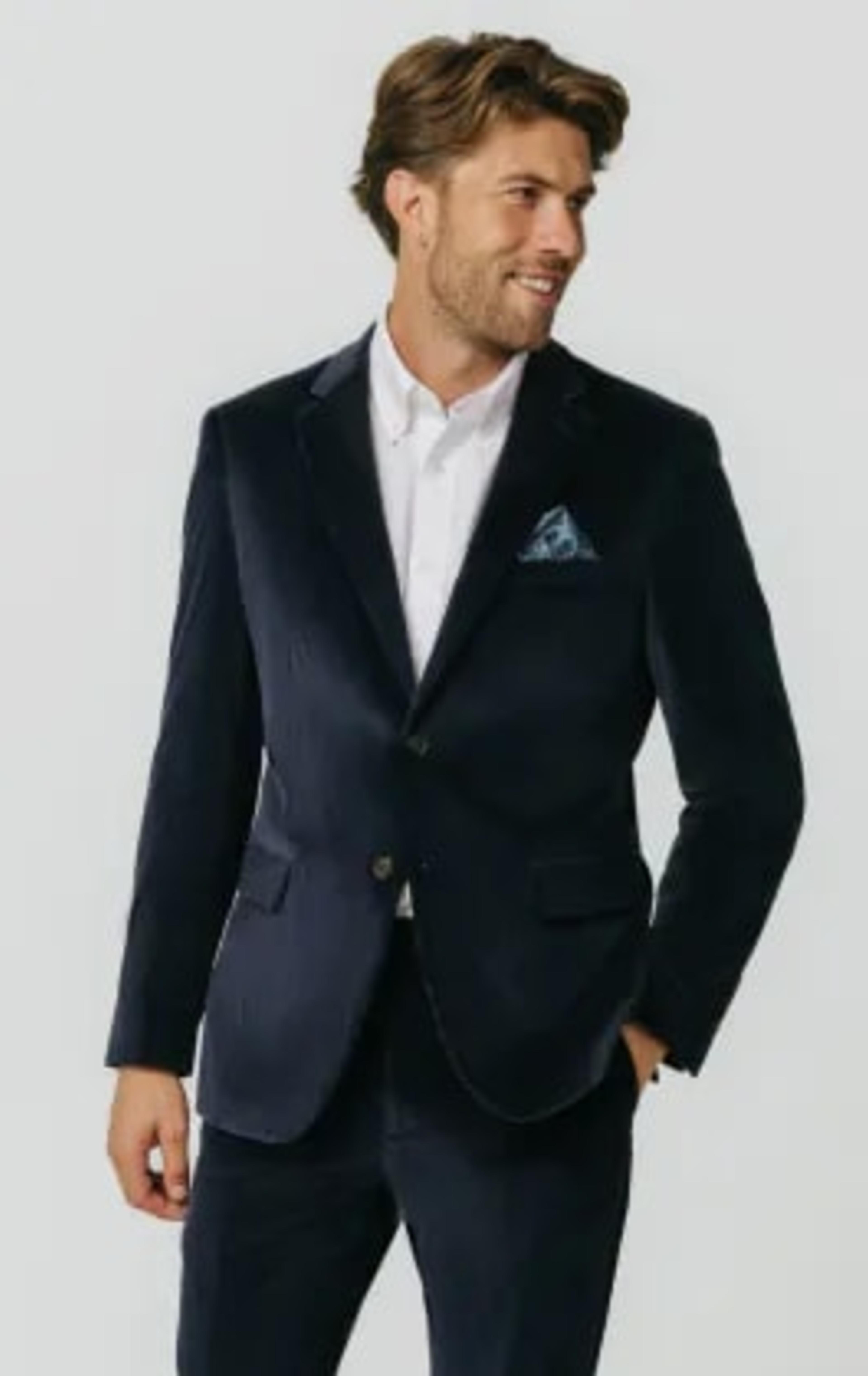 Dobell Navy Corduroy Suit thumbnail 2