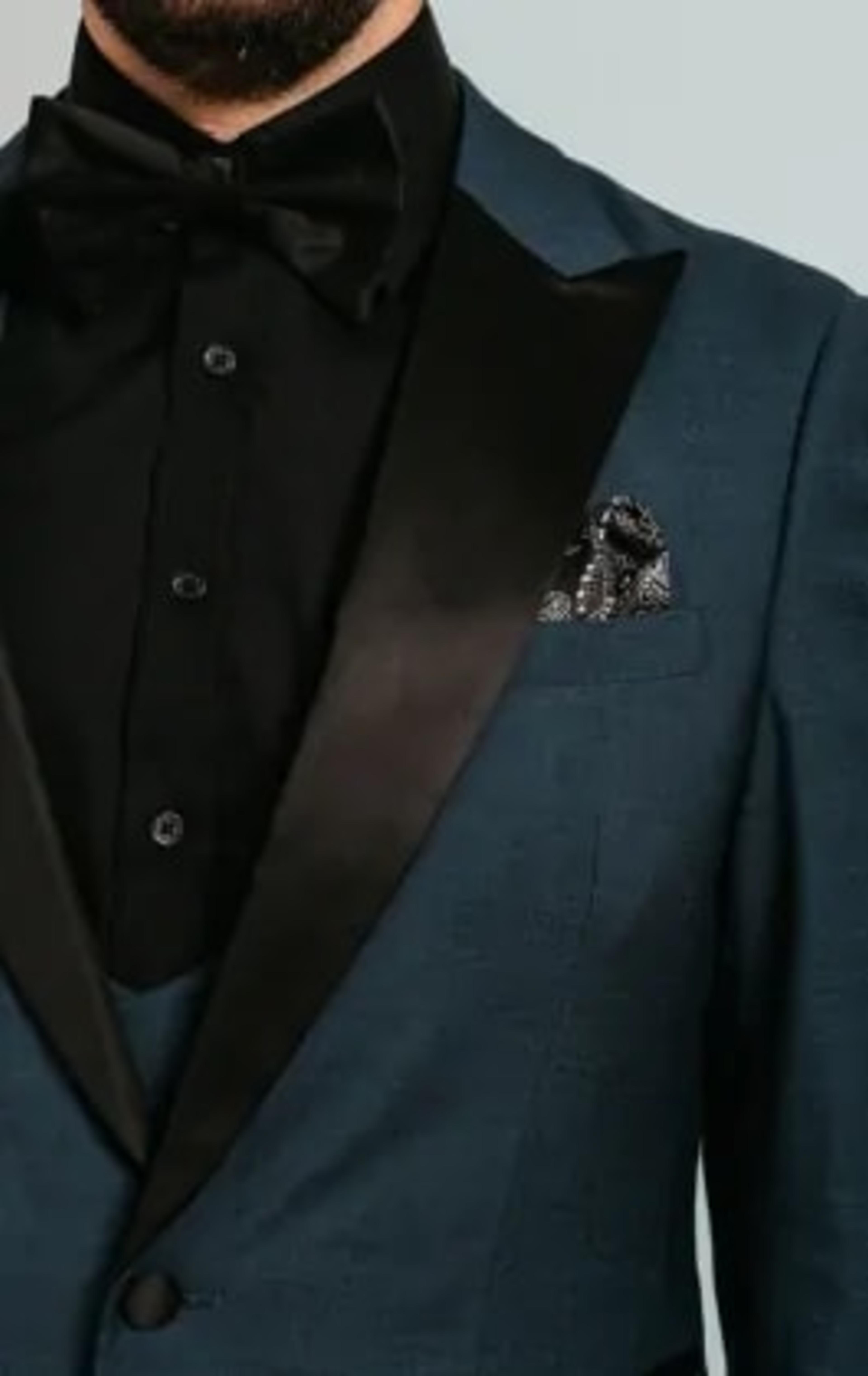 Dobell Teal Tuxedo with Peak Lapel thumbnail 6