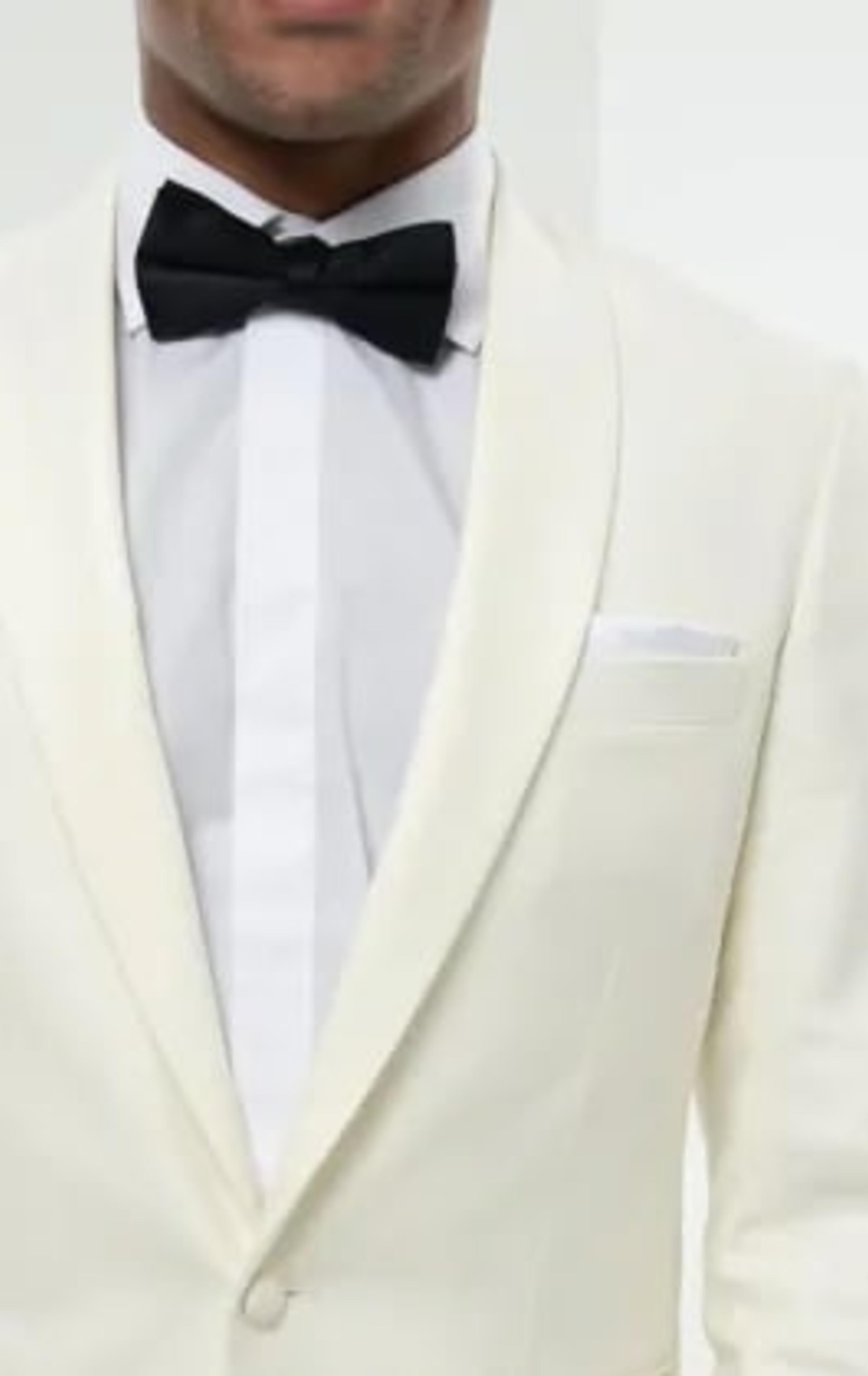 Dobell White Shawl Lapel Tuxedo Jacket thumbnail 5