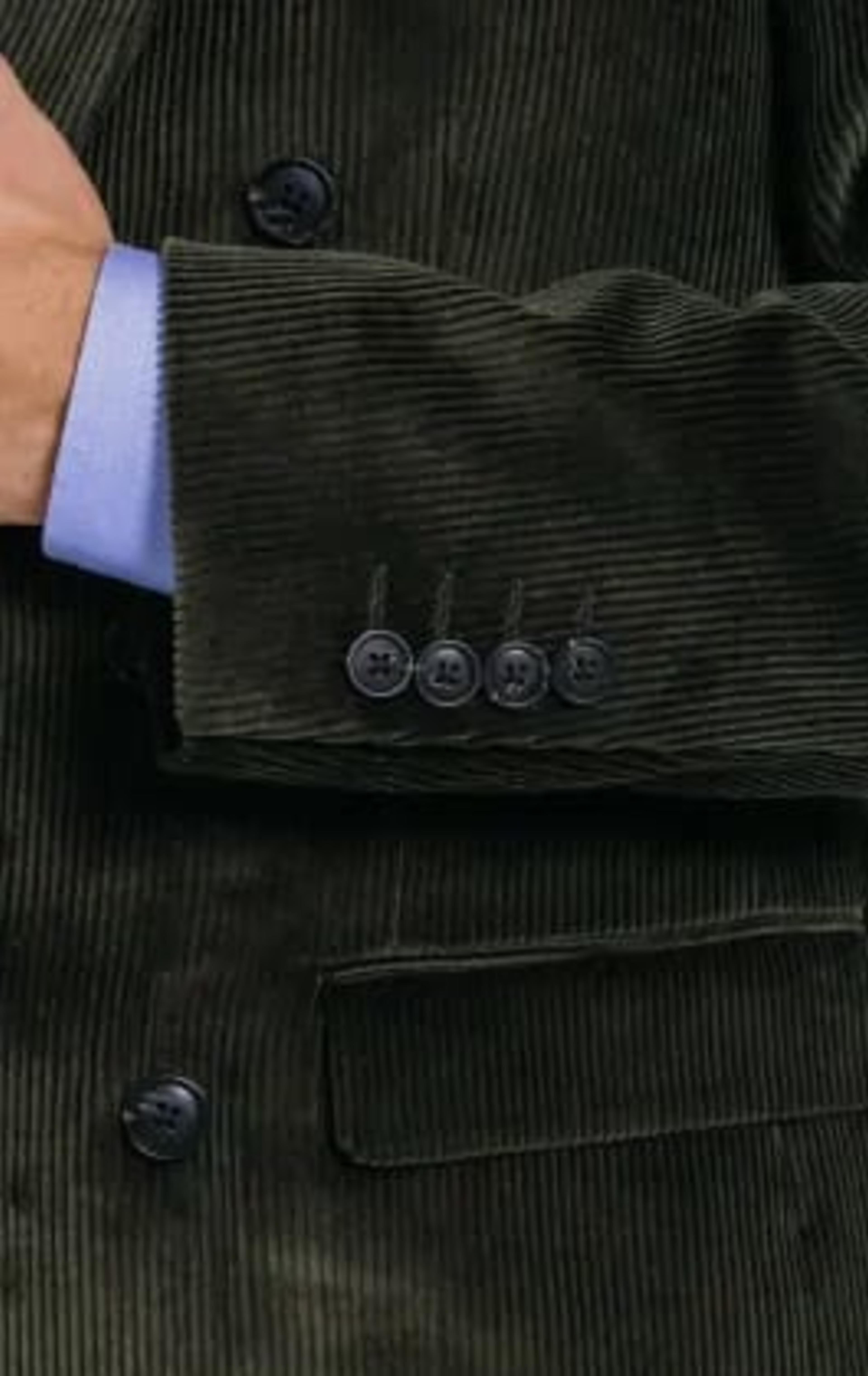 Double Breasted Green Corduroy Jacket thumbnail 4