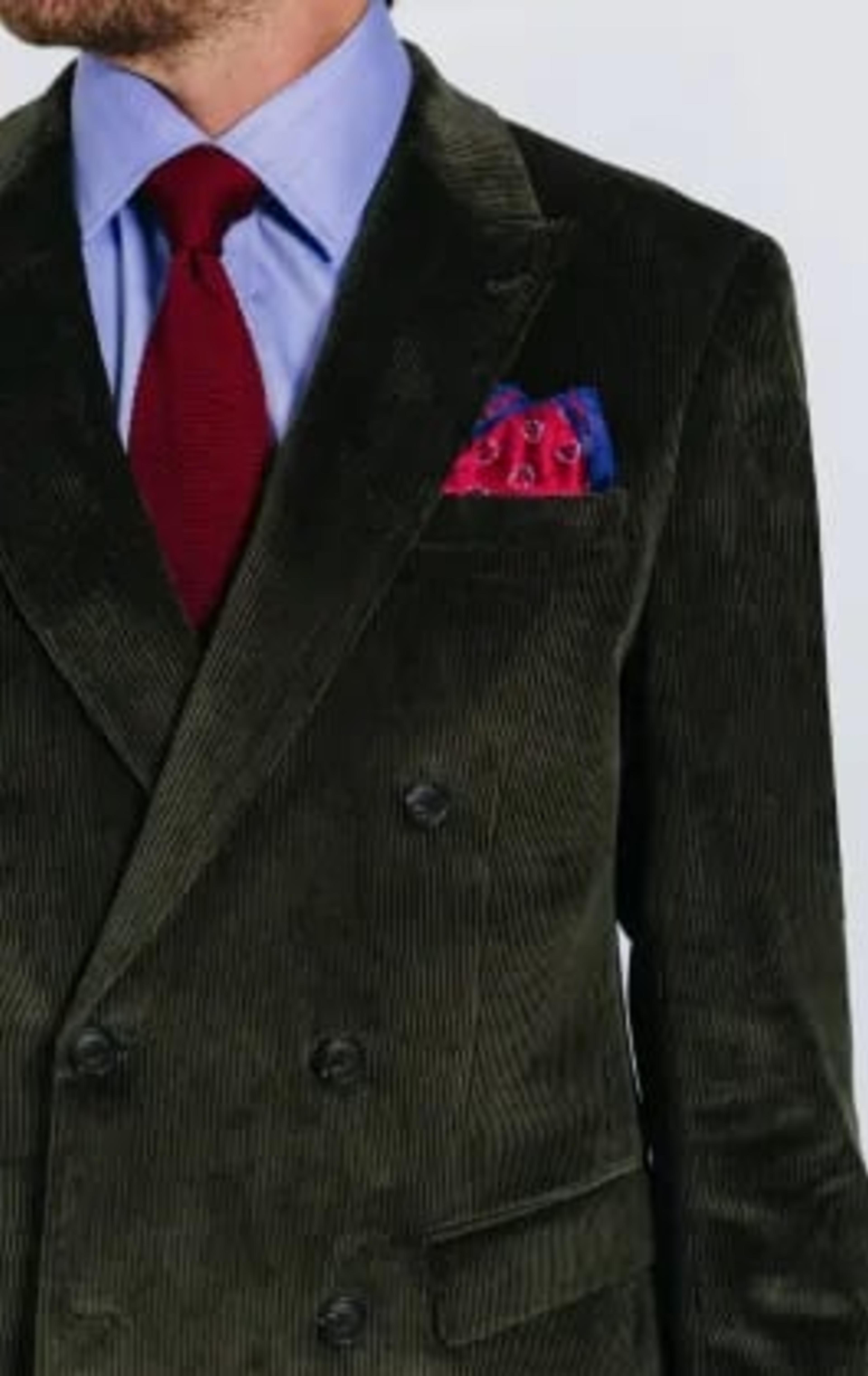 Double Breasted Green Corduroy Jacket thumbnail 5