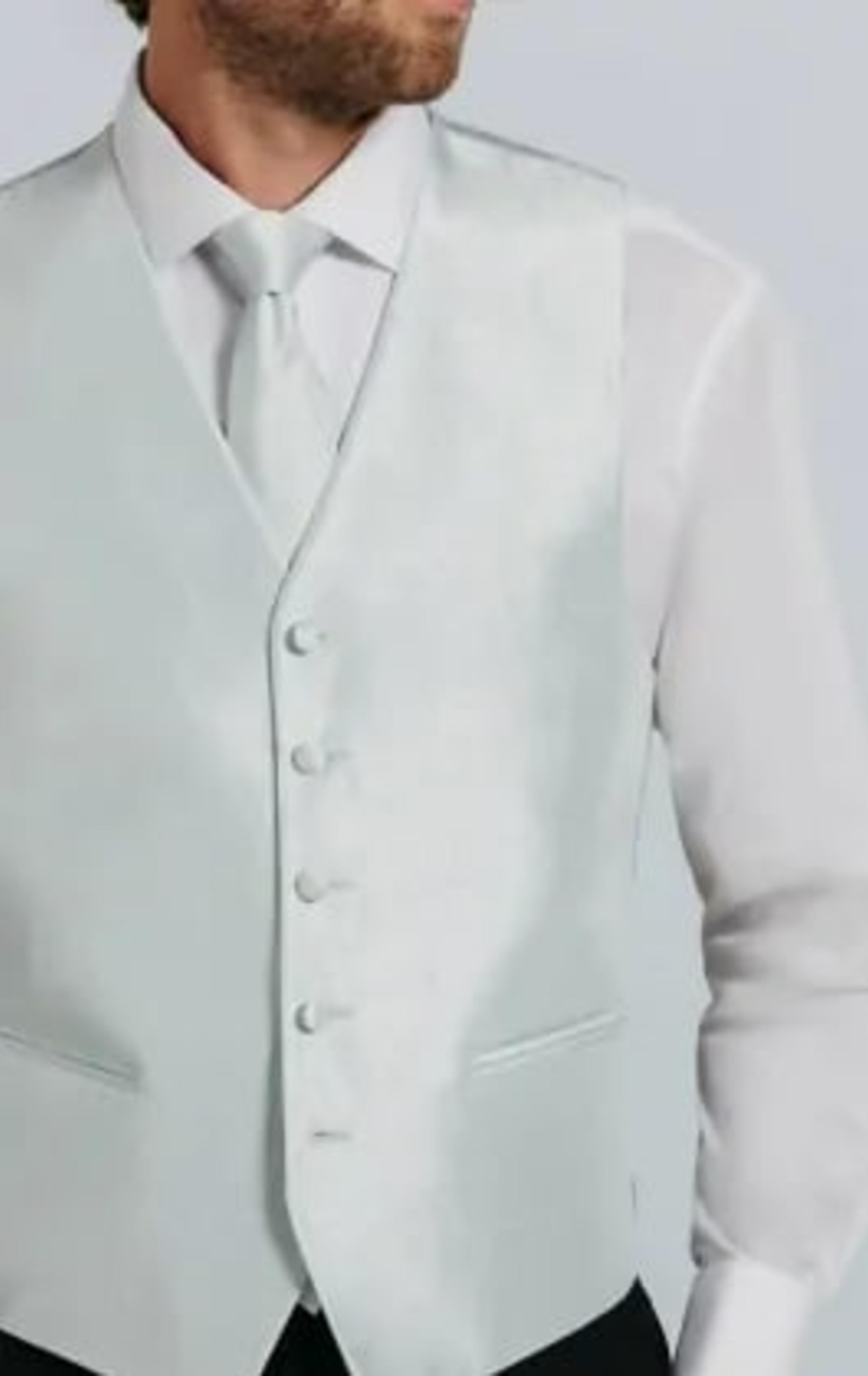 Light Green Dupion Waistcoat thumbnail 3
