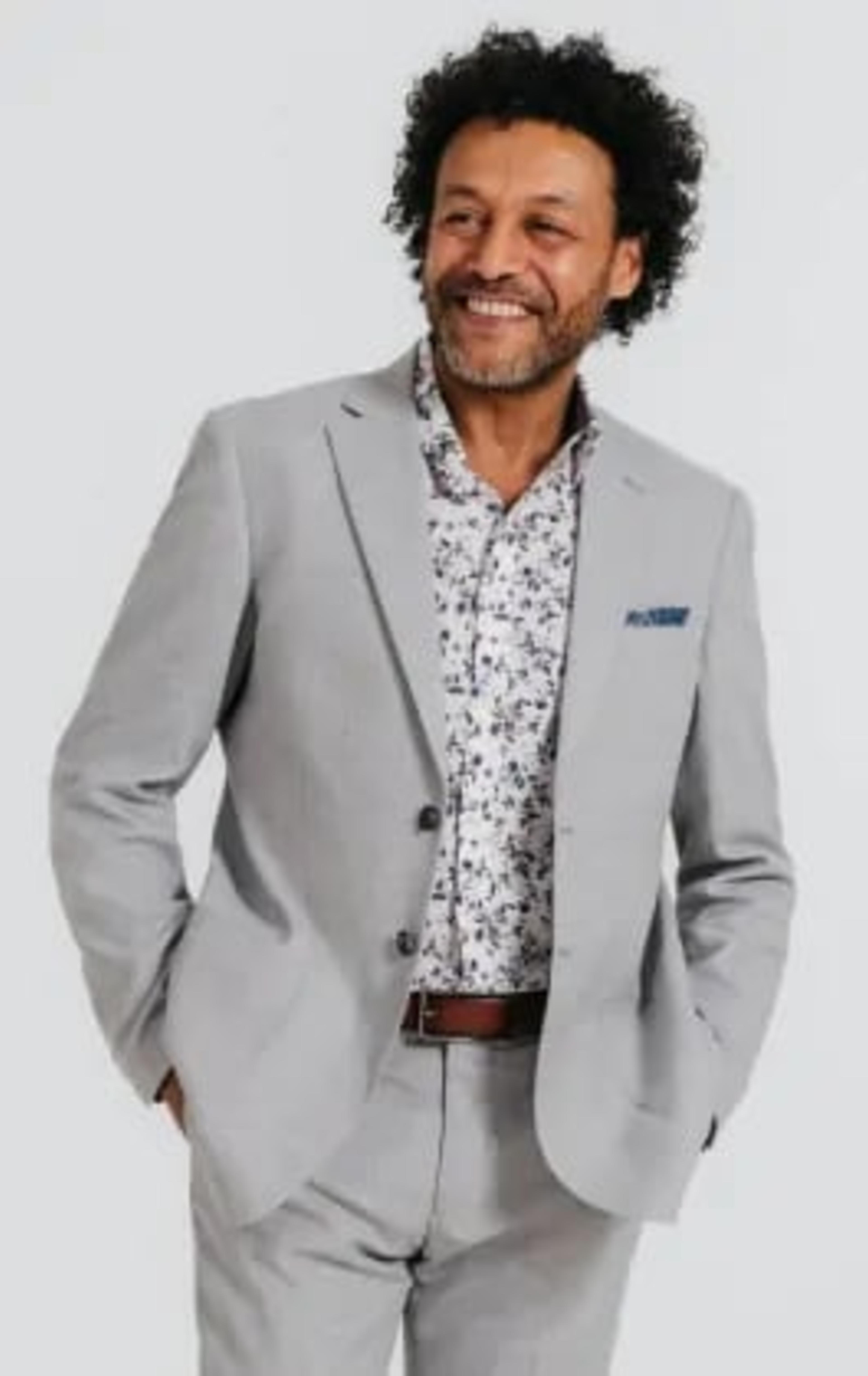 Light Grey Linen Suit Jacket thumbnail 2