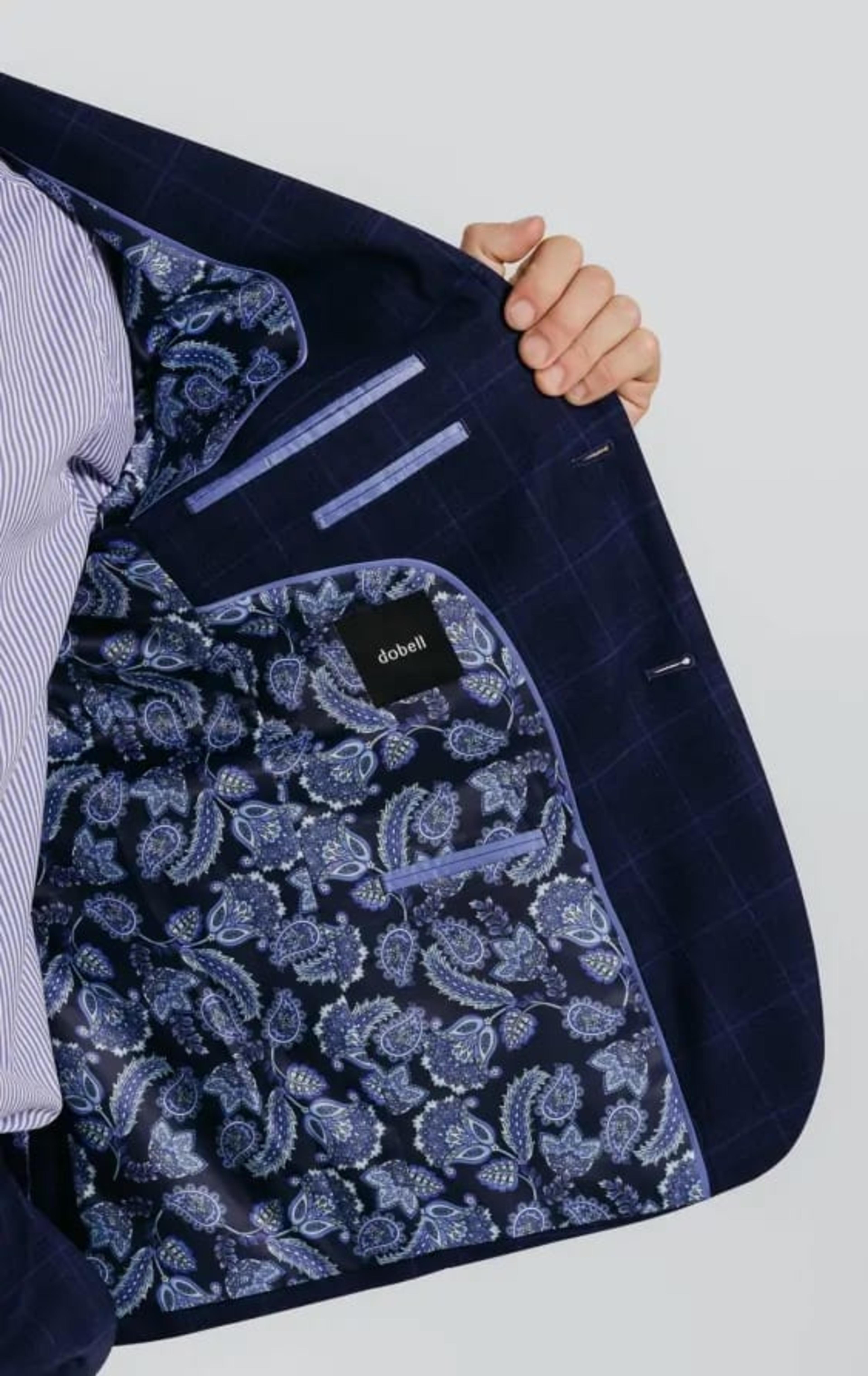 Navy with Blue Overcheck Suit thumbnail 7