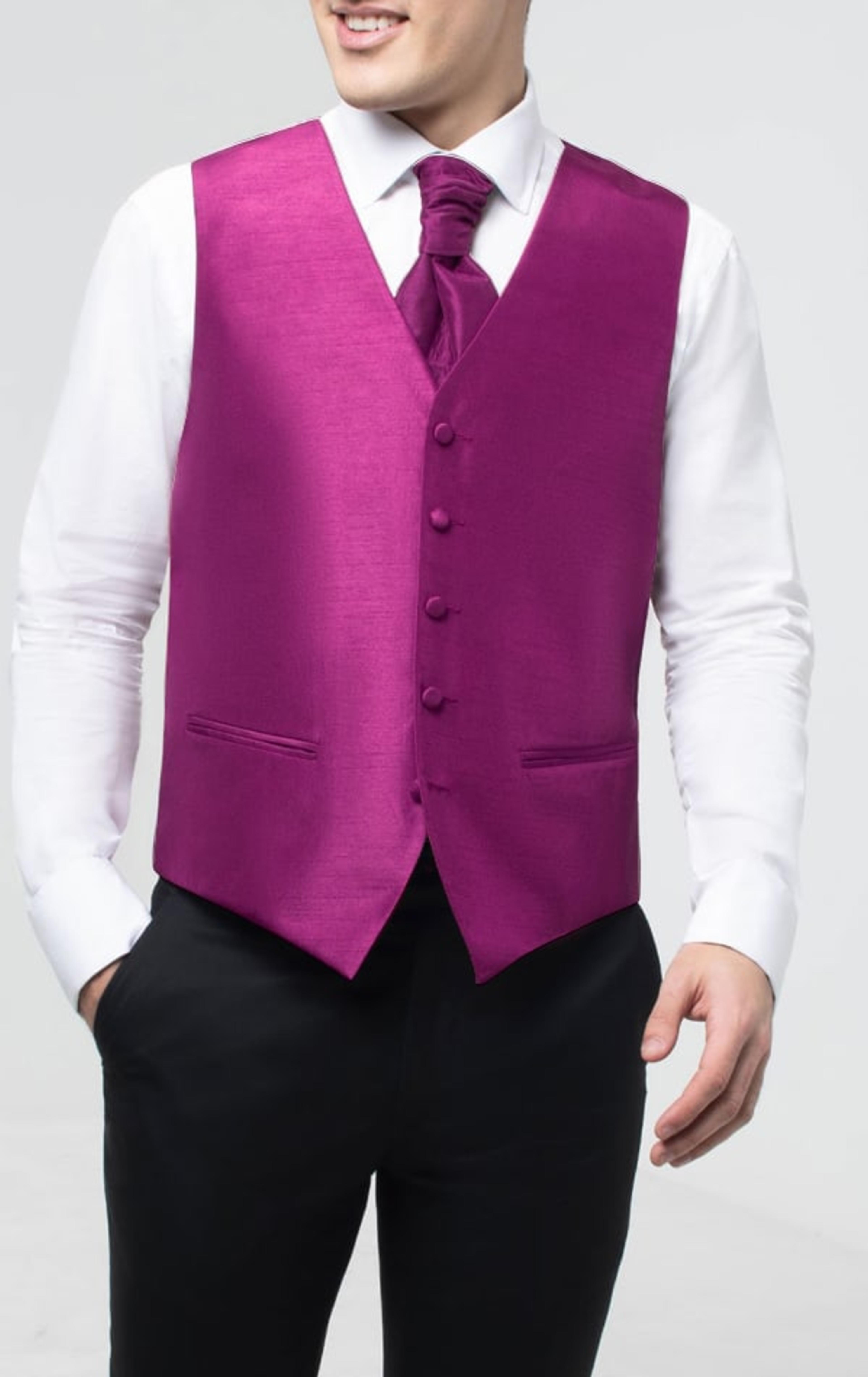 Purple Dupion Waistcoat primary image