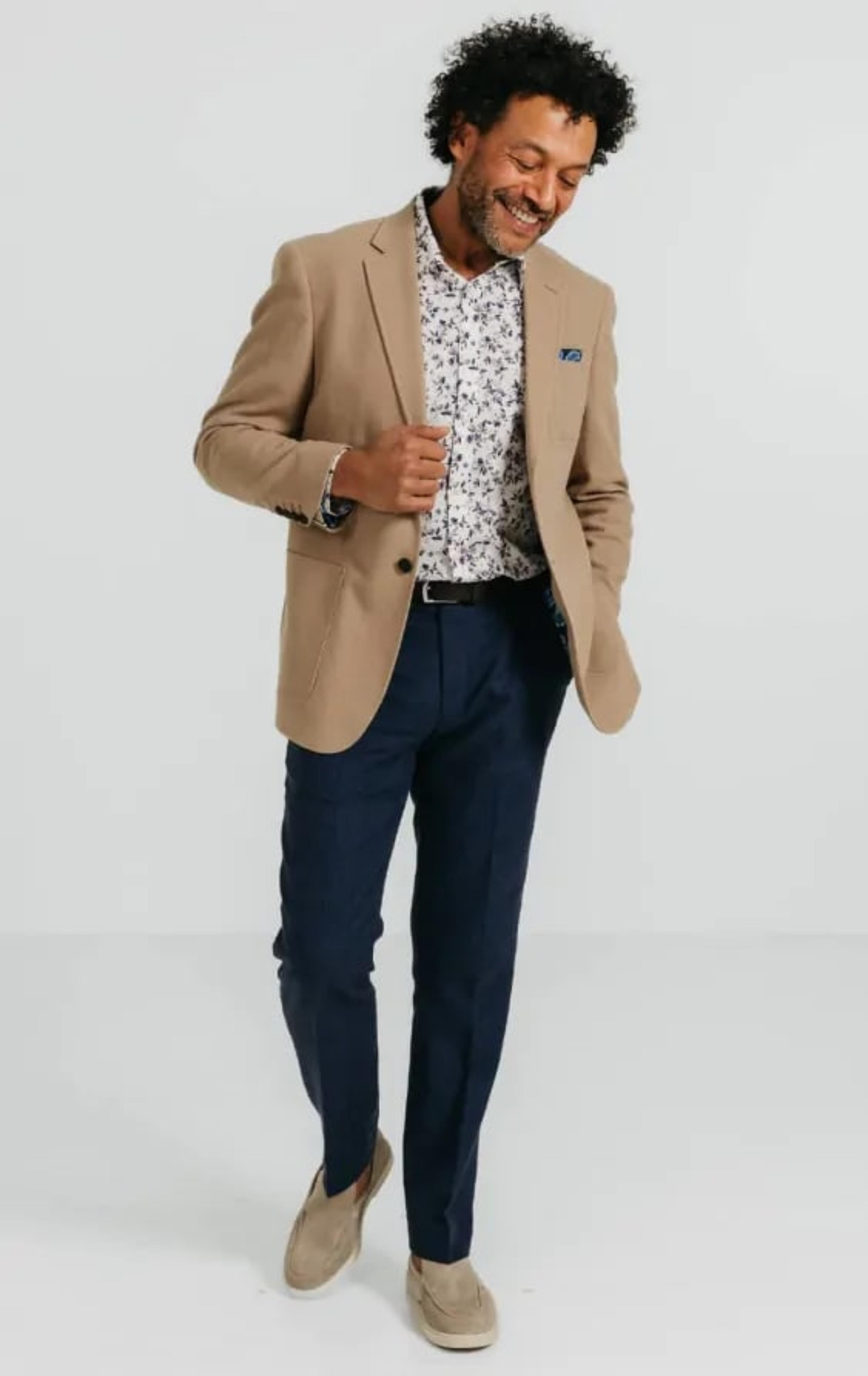 Tan Linen Twill Jacket thumbnail 3