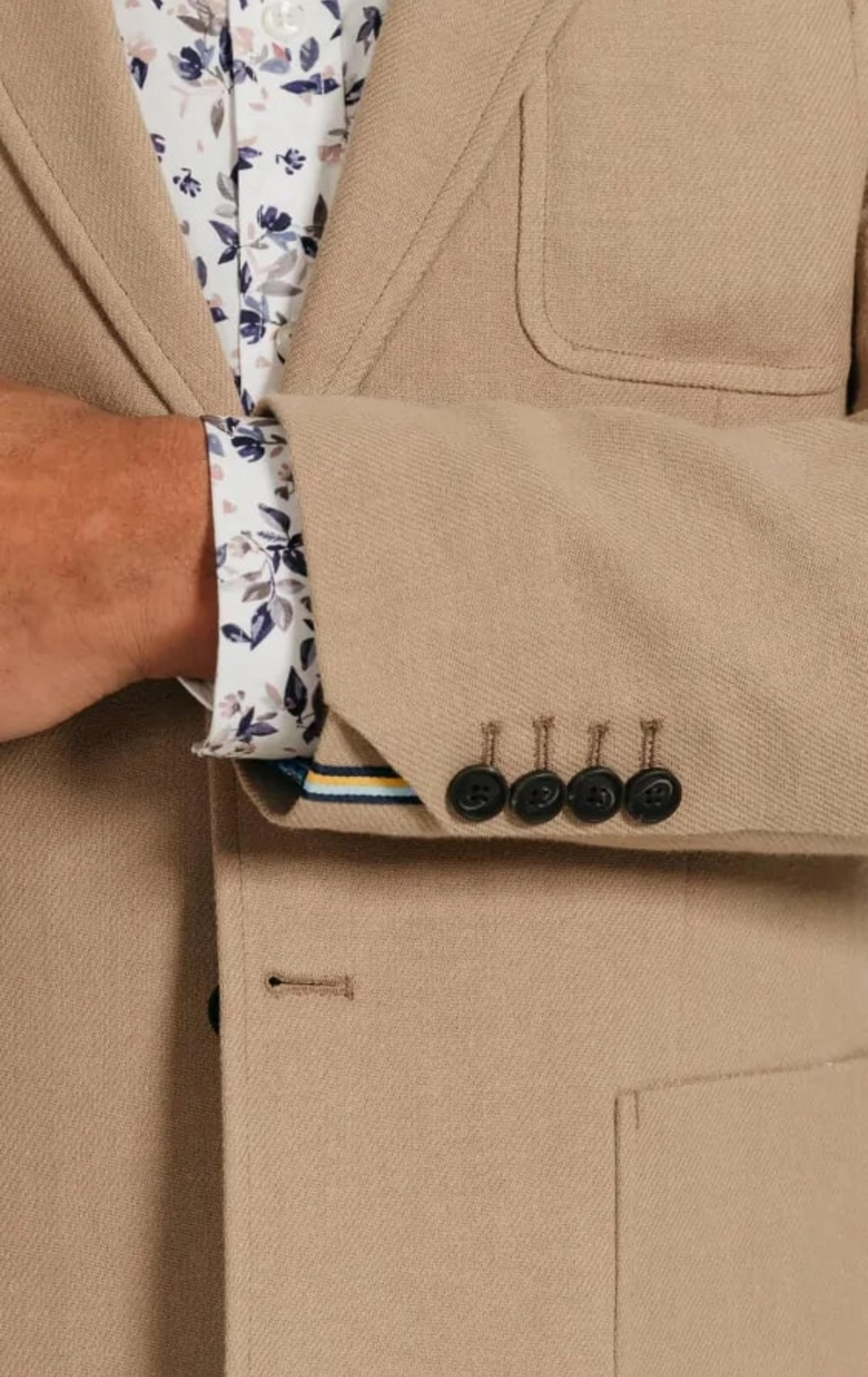 Tan Linen Twill Jacket thumbnail 5