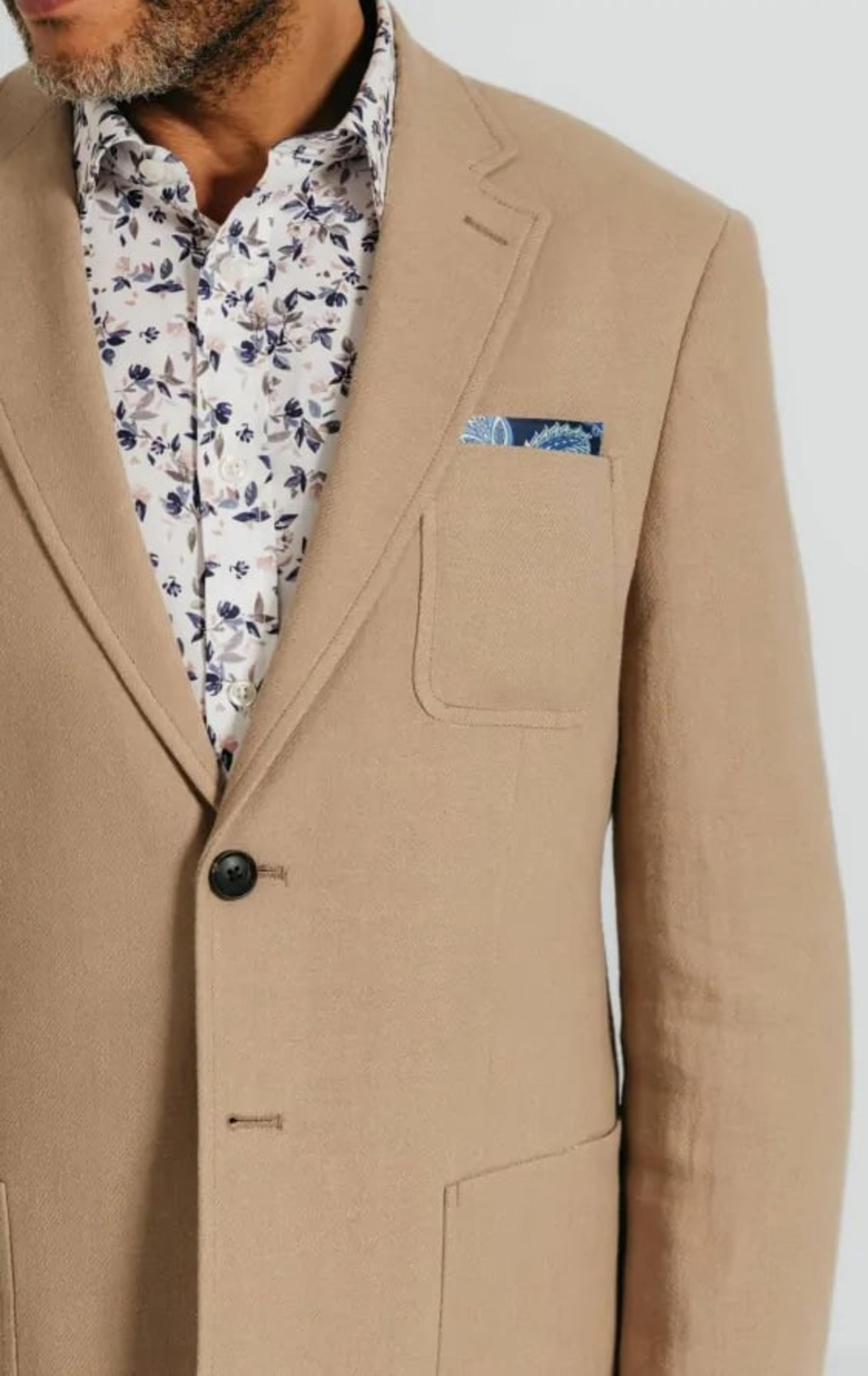 Tan Linen Twill Jacket thumbnail 6