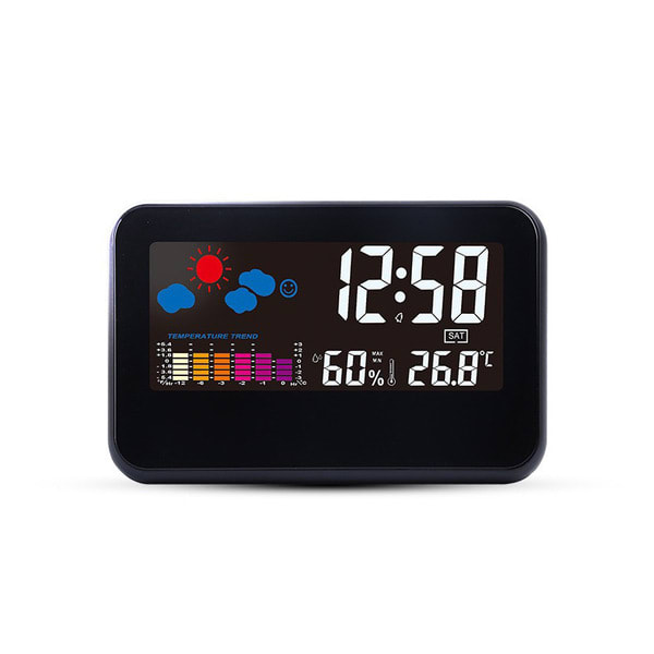 CJ2618T Color Screen Calendar Digital Alarm Clock With Advanced Weather and Humidity Detection Multifunctional - Featured Product