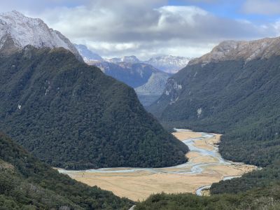 Routeburn Flats from Falls Hut