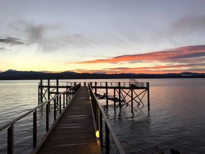 Sunrise at the Glow Worm Caves Wharf