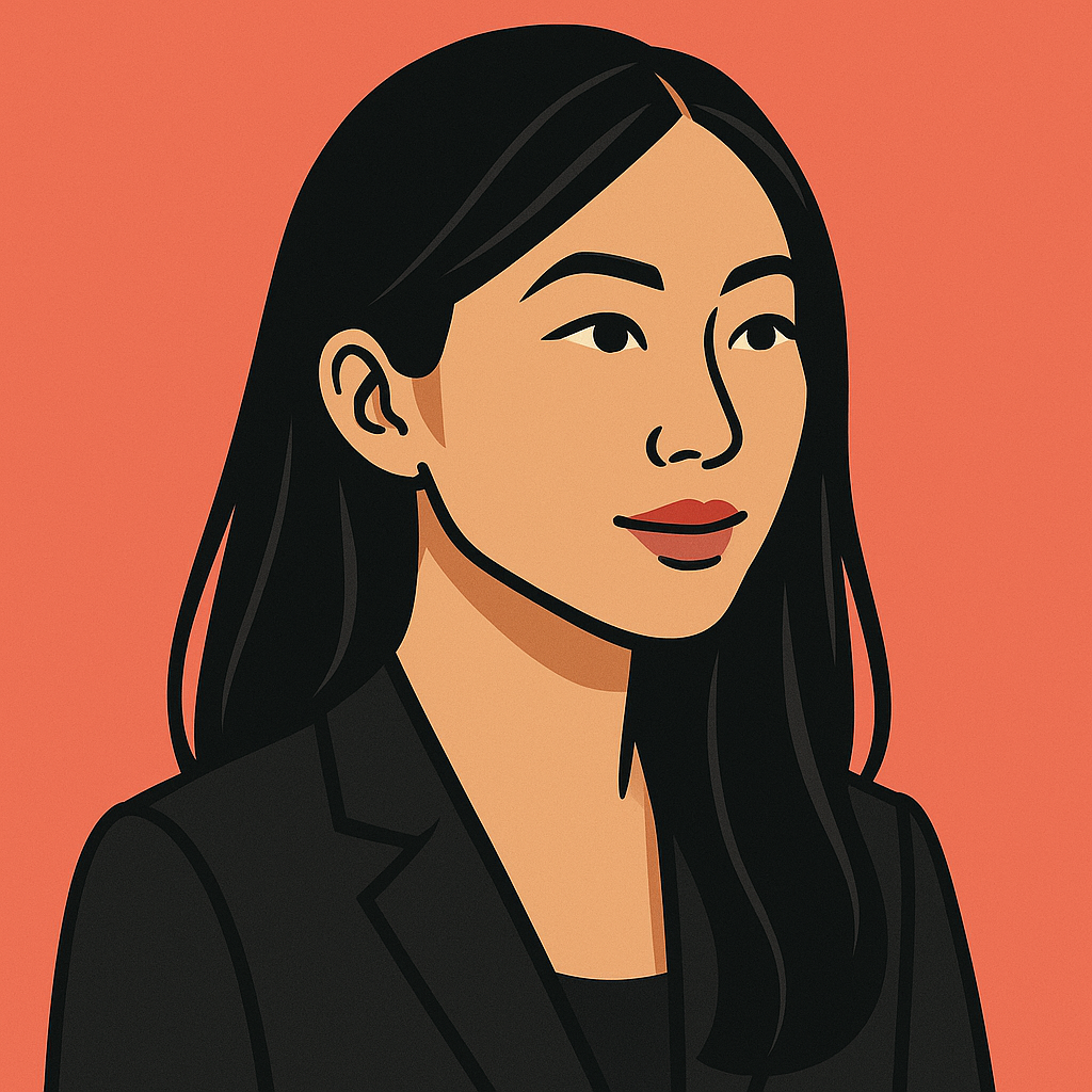 AI-generated portrait of Lucy Guo