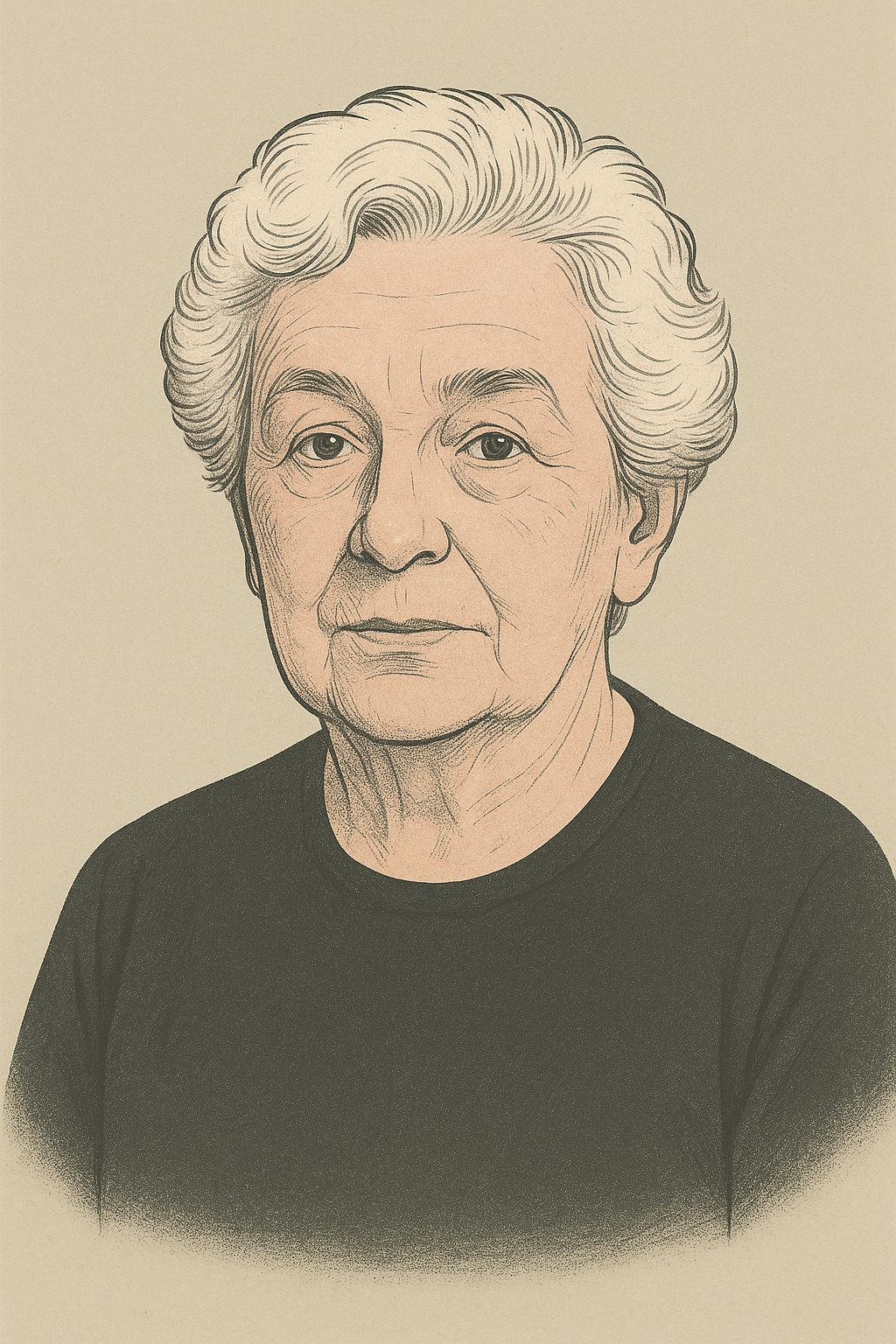 AI-generated portrait of Stephanie Shirley