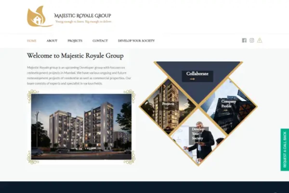 Majestic Royale Group website designed by Nexgeno