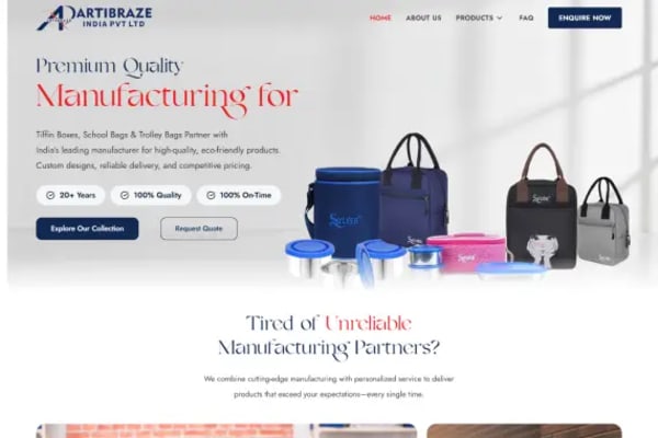 Artibraze website designed by Nexgeno