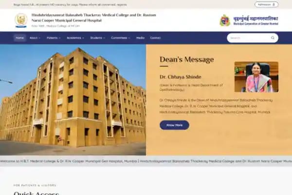 HBT Medical College website designed by Nexgeno