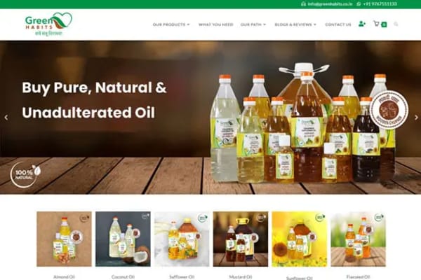 Green Habit website designed by Nexgeno