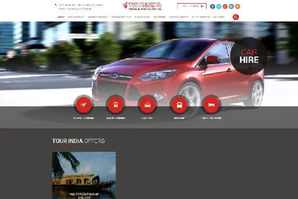 Tour India Travels website designed by Nexgeno