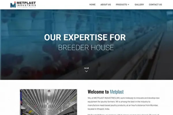 Met Plast website designed by Nexgeno