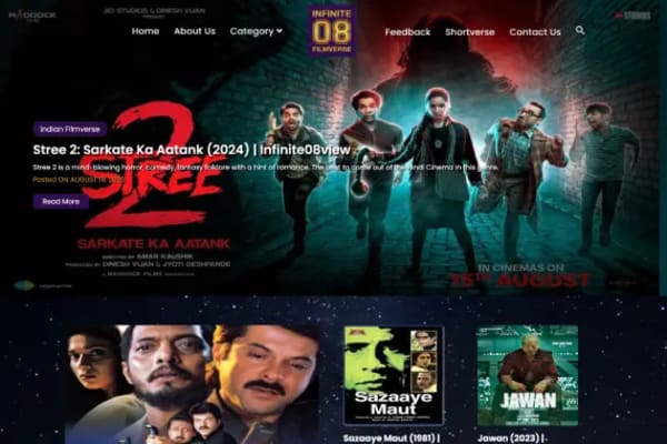 Infinite 08 Filmverse website designed by Nexgeno