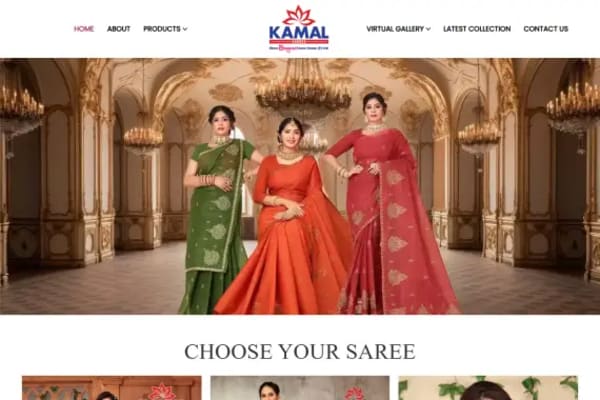 Kamal Saree website designed by Nexgeno