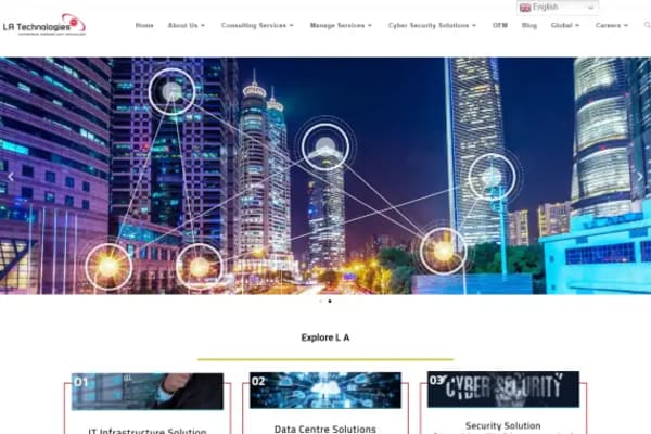 LA Technologies India website designed by Nexgeno