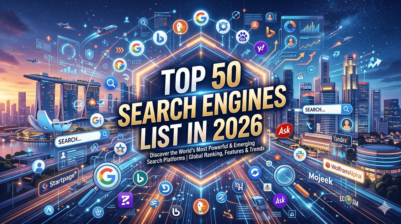 Top 50 Search Engines List in 2026: Best Alternatives to Google