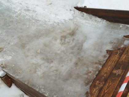 В Копейске временно закрыты горки для катания