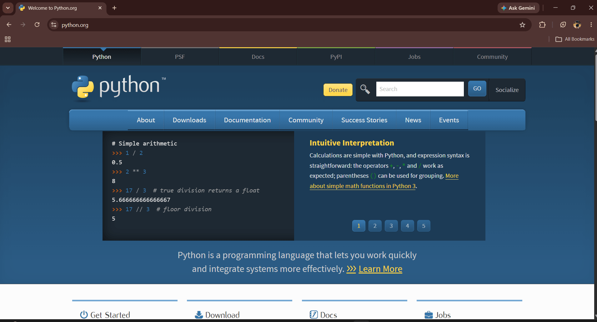 python website